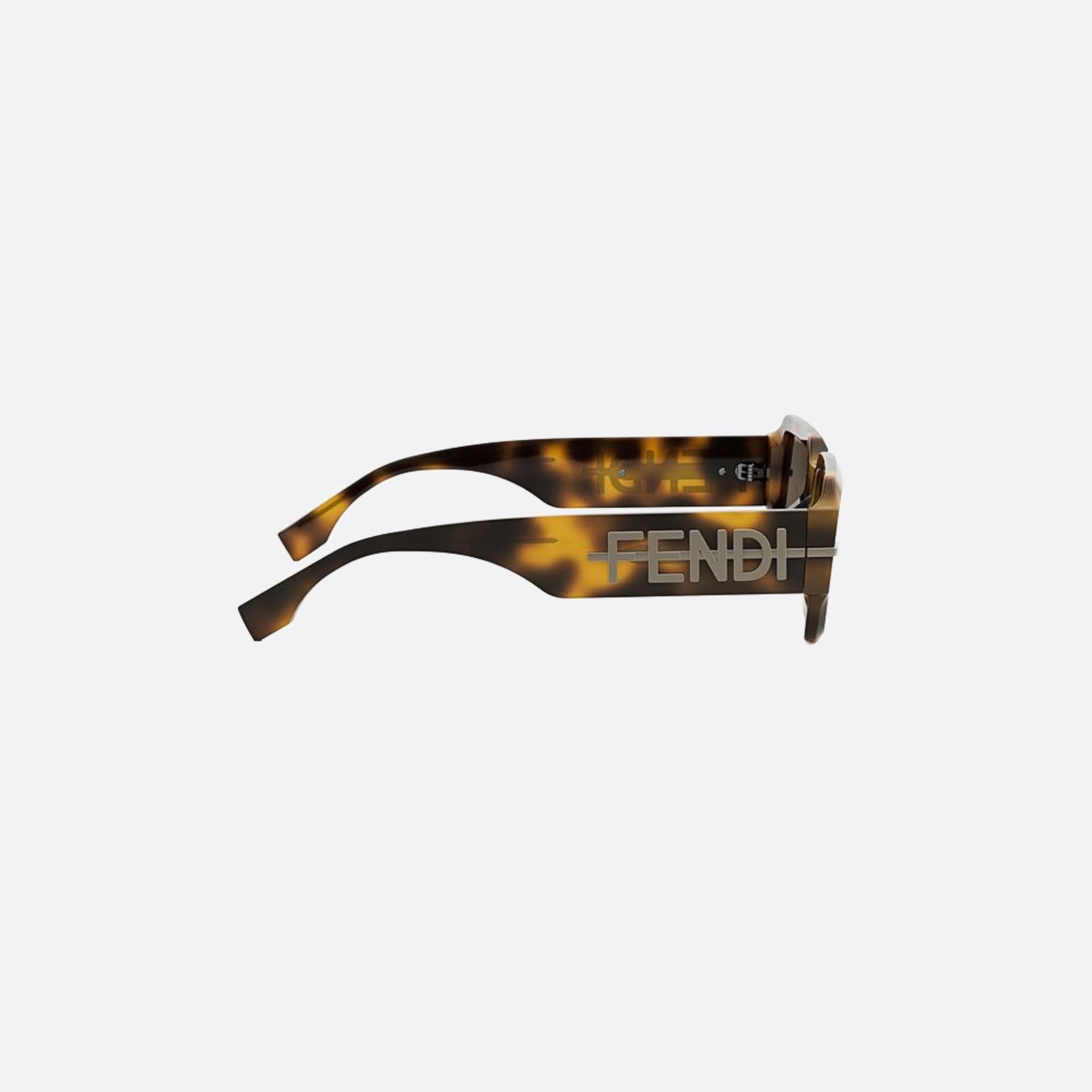 Fendi 52mm Fendigraphy 53e Havana Geometric Men Sunglasses - Additional Angle