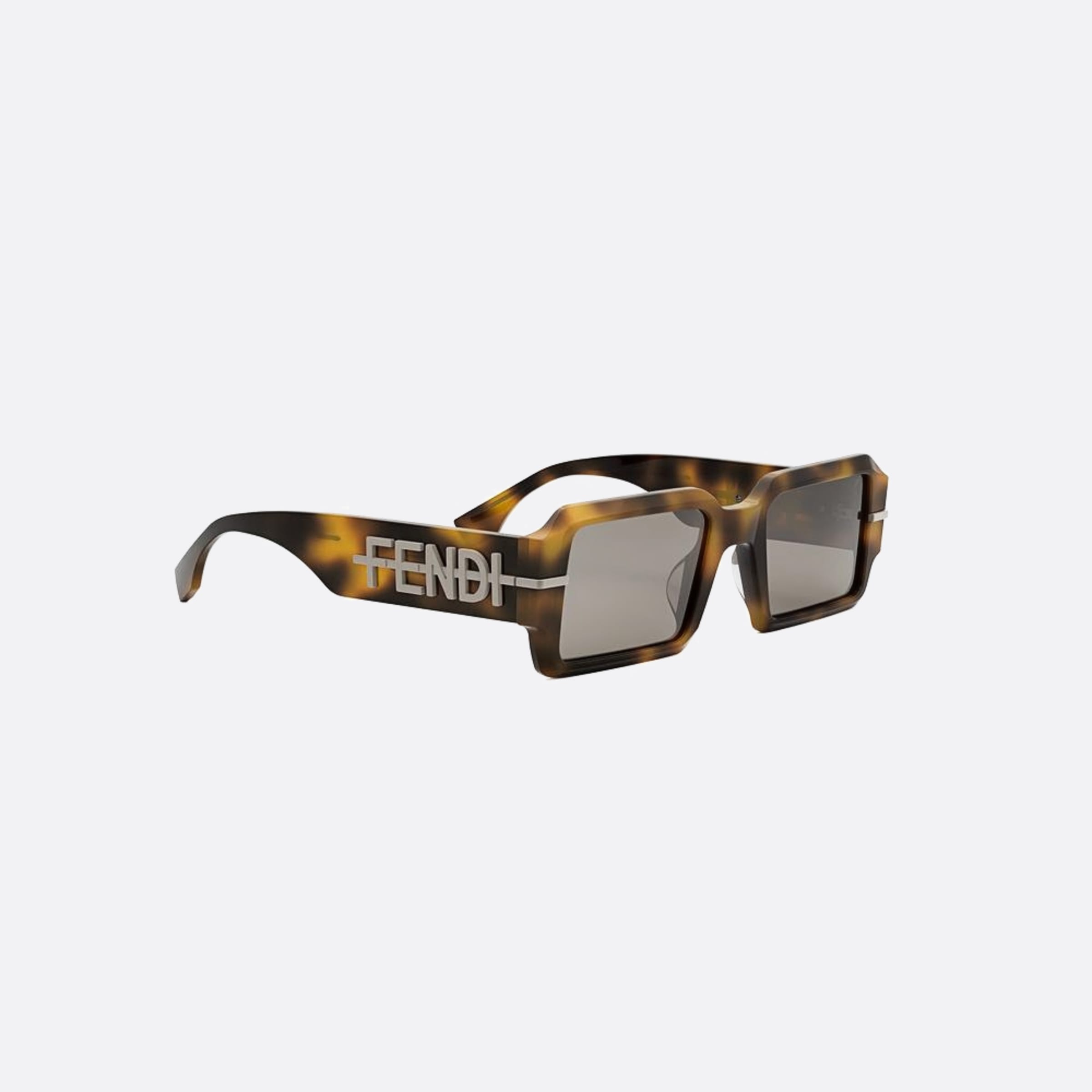 Fendi 52mm Fendigraphy 53e Havana Geometric Men Sunglasses - Additional Angle