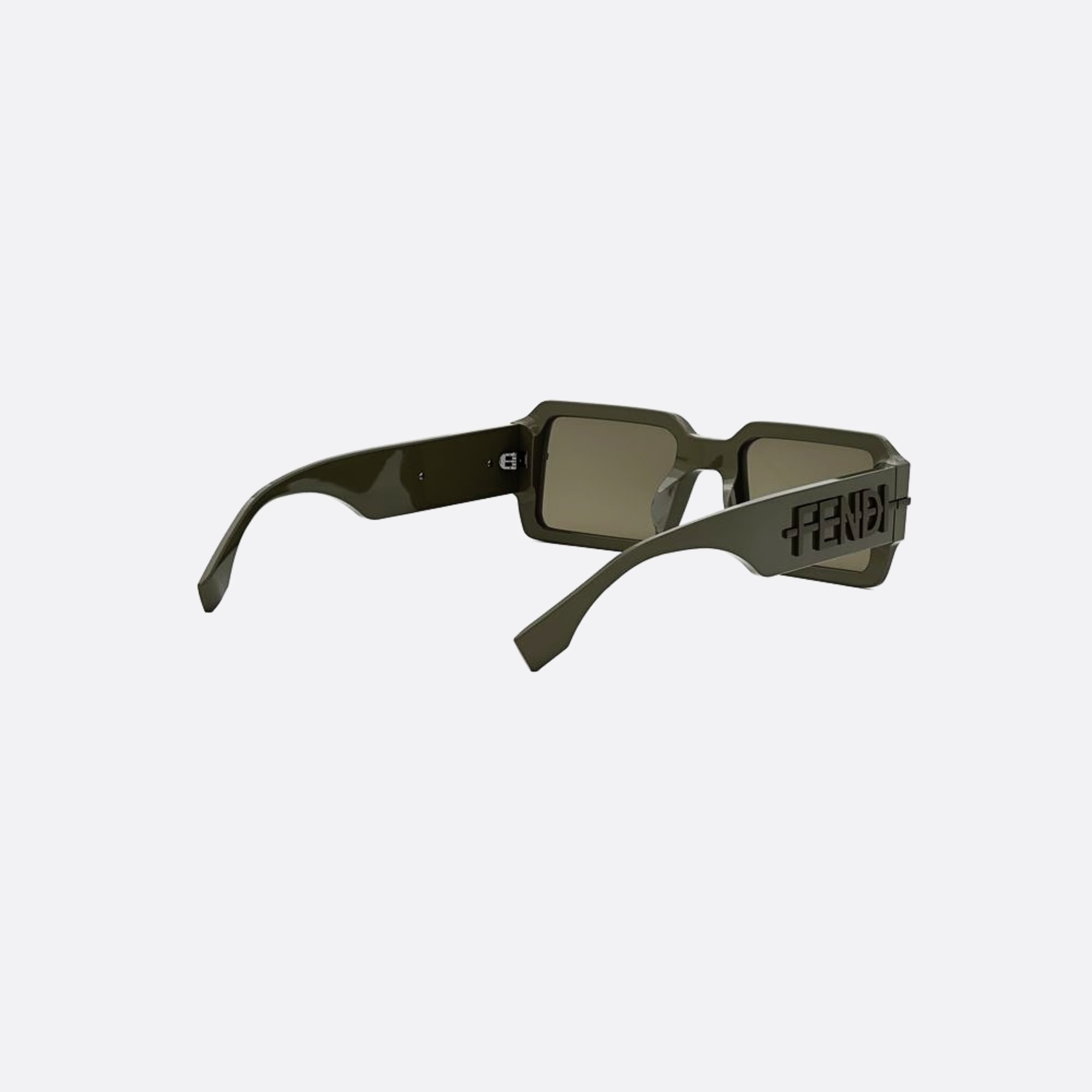 Fendi 52mm Fendigraphy 96n Green Geometric Men Sunglasses - Additional Angle