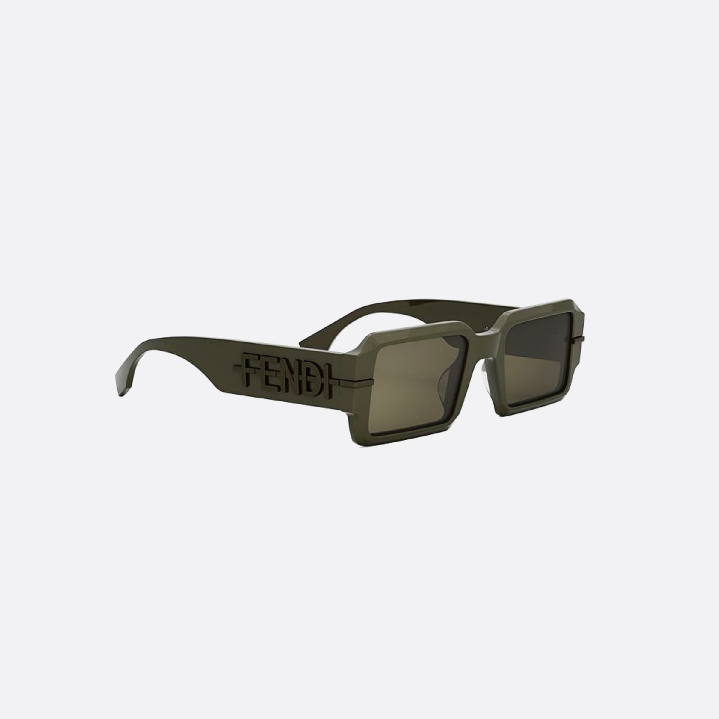 Fendi 52mm Fendigraphy 96n Green Geometric Men Sunglasses - Additional Angle