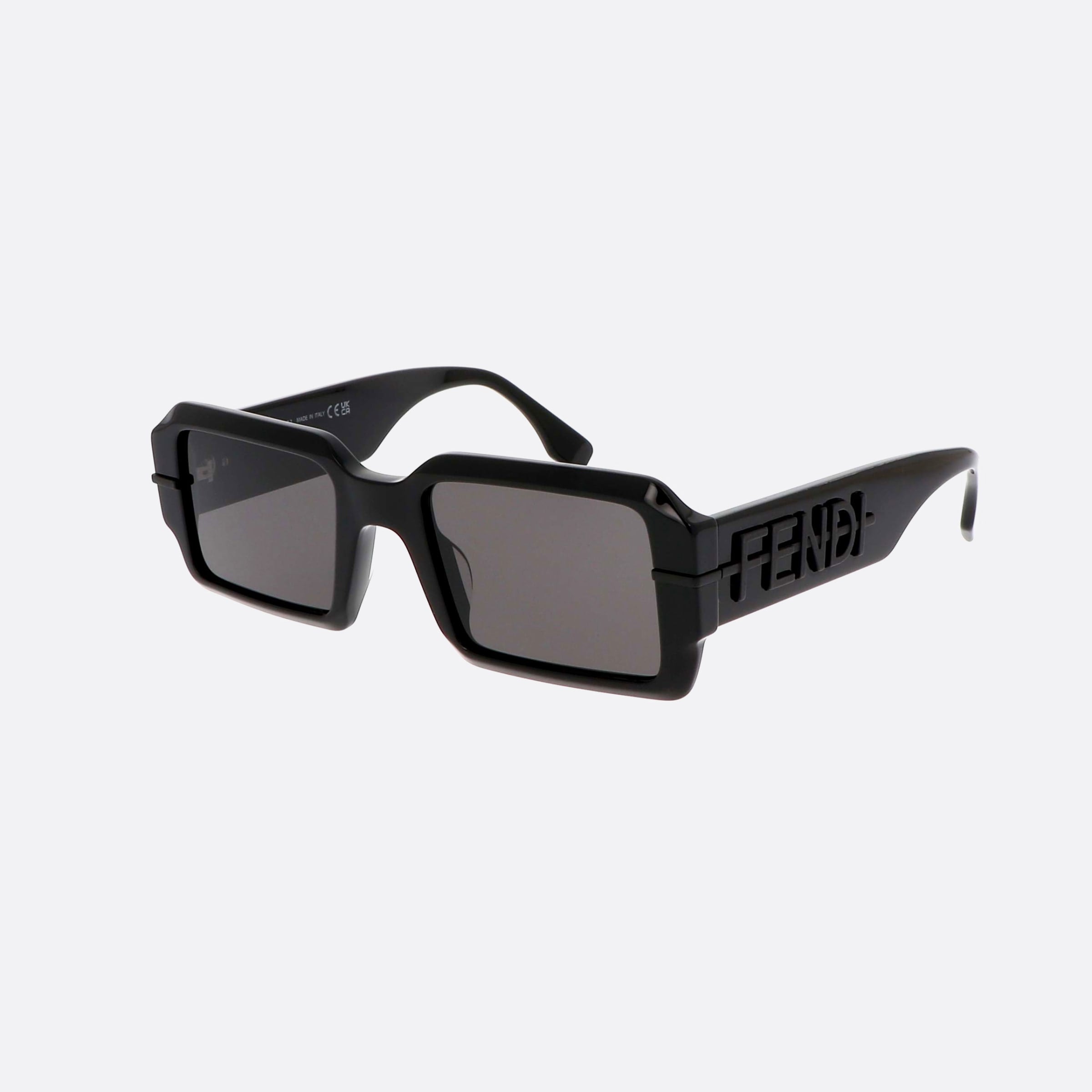 Fendi 52mm Fendigraphy Fe40073u 01a Black Rectangle Men Sunglasses - Main View