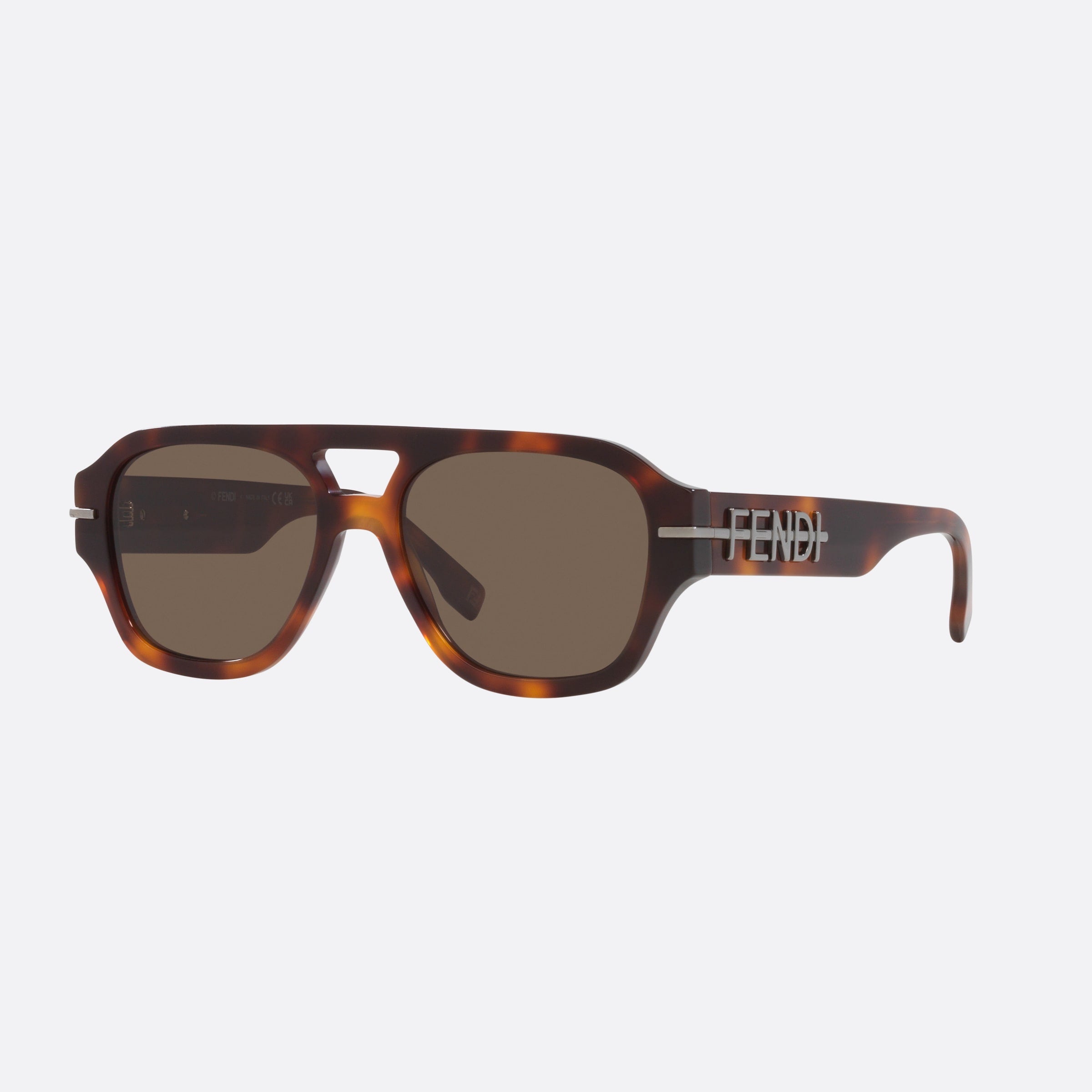 Fendi 55mm Fendigraphy Fe40130i Tortoise Square Men Sunglasses - Main View