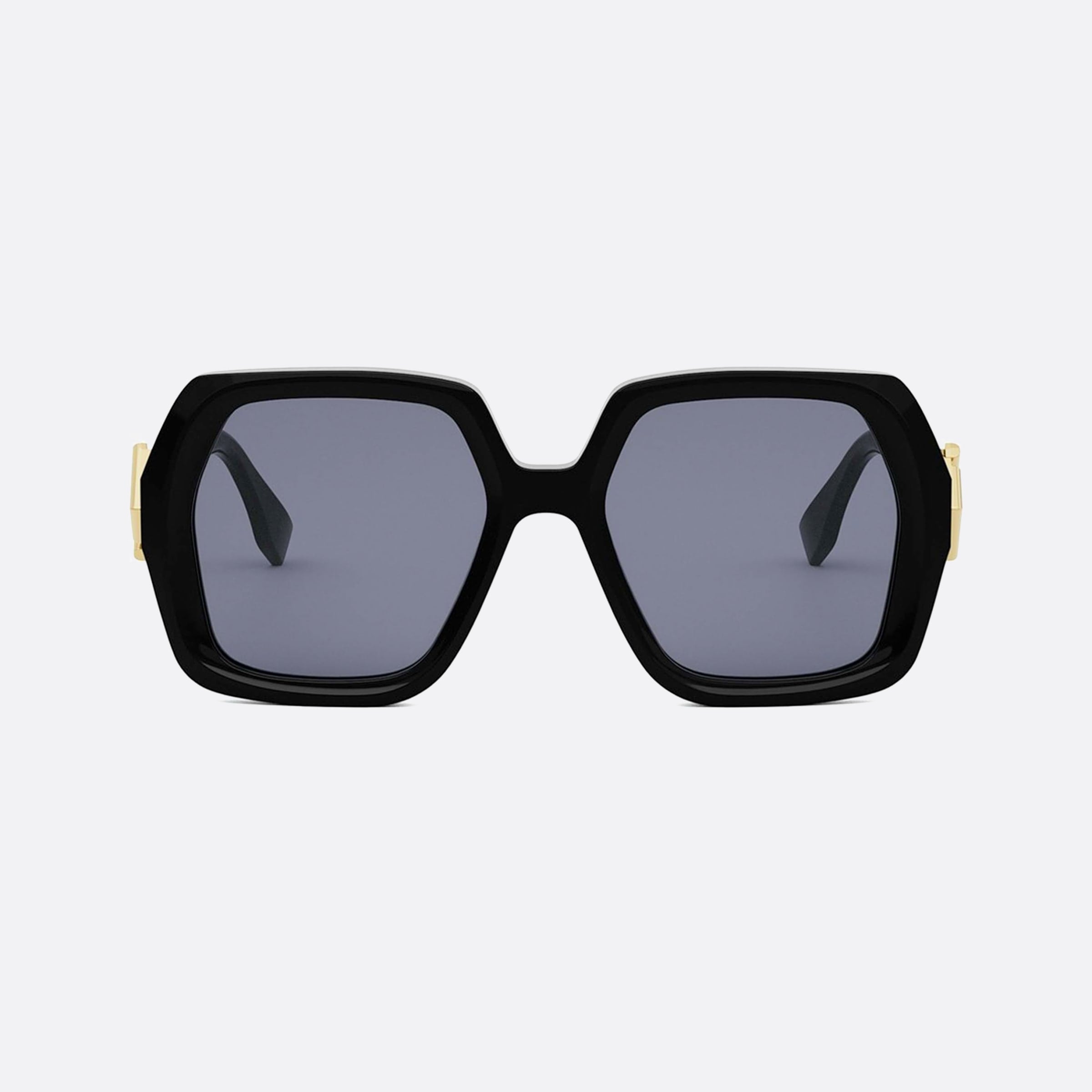 Fendi 53mm Diamonds Fe40139i 01v Black Oversize Women Sunglasses - Side View