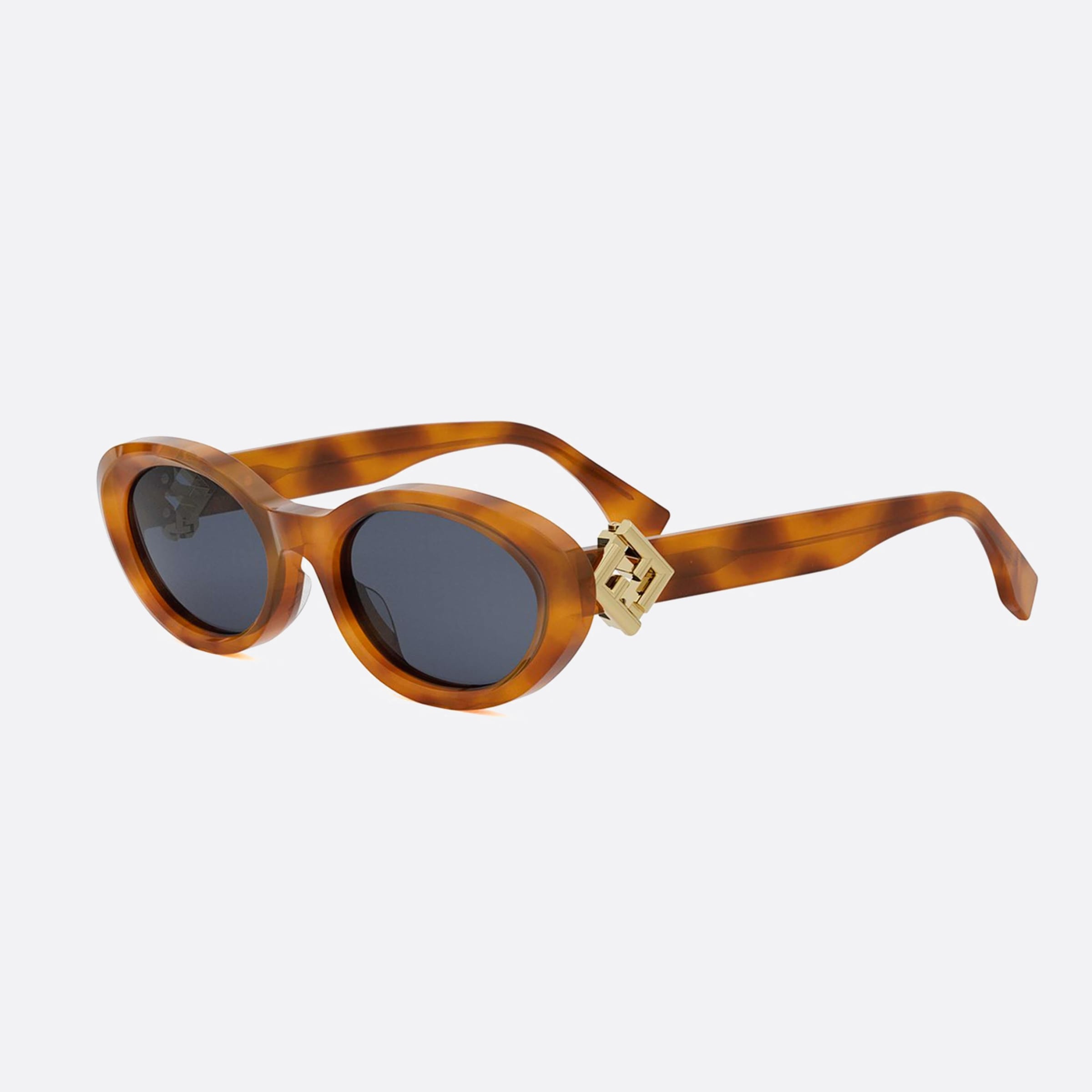 Fendi 53mm Diamonds Fe40140u 56v Havana Oval Women Sunglasses - Main View