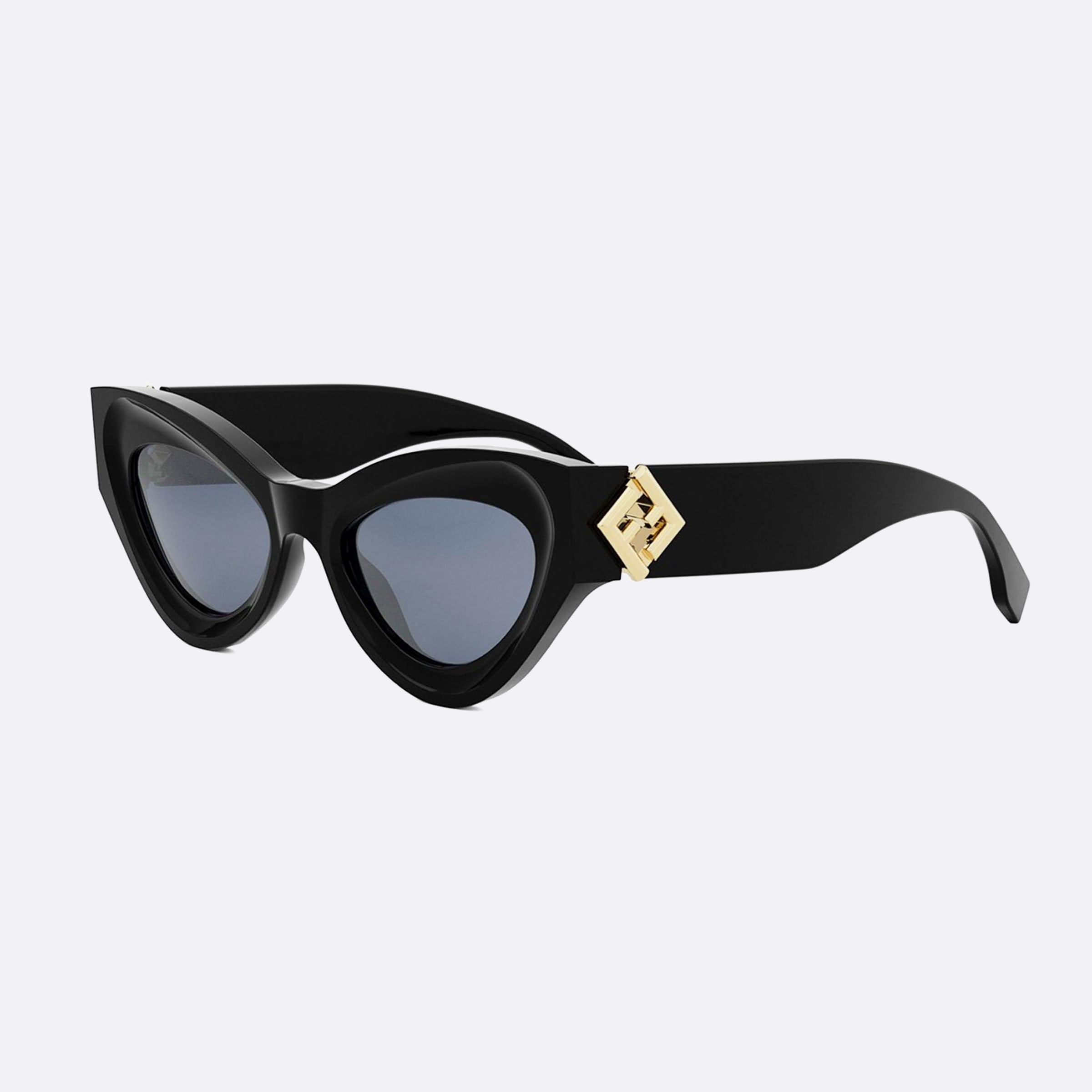 Fendi 52mm Diamonds Fe40146i 01v Black Cat Eye Women Sunglasses - Main View