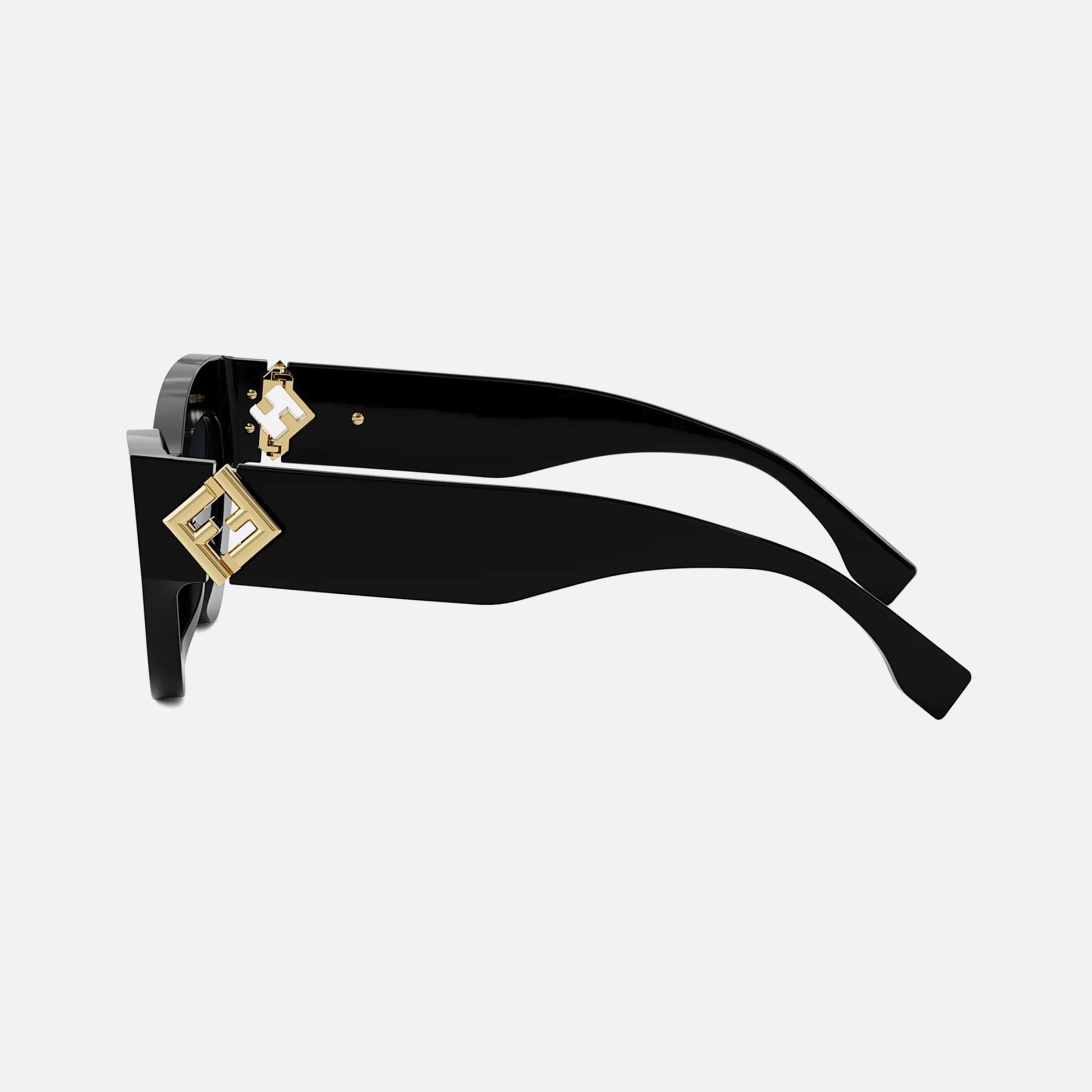Fendi 52mm Diamonds Fe40146i 01v Black Cat Eye Women Sunglasses - Detail View