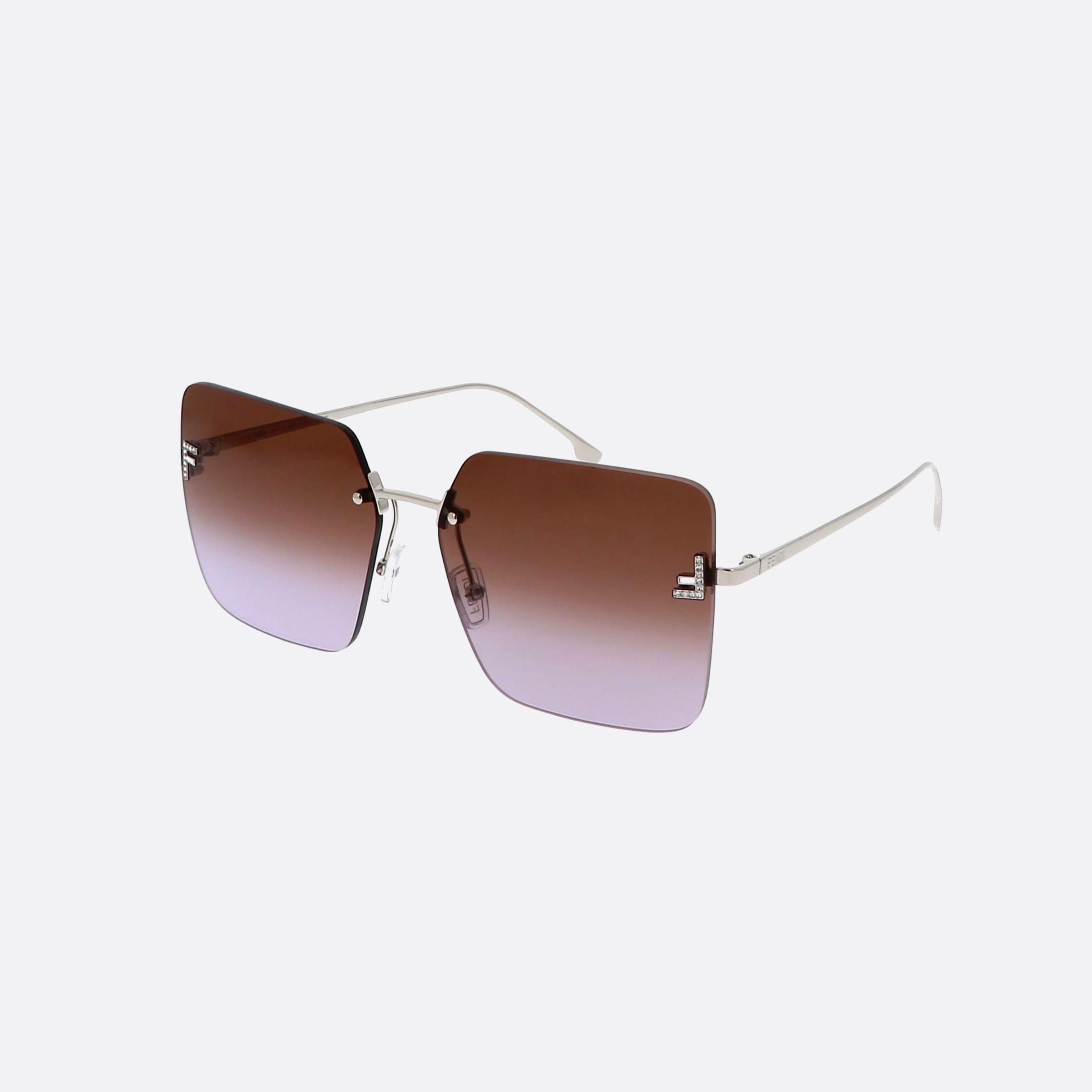 Fendi 59mm First Crystal Fe4082us 16z Silver Unisex Sunglasses - Main View