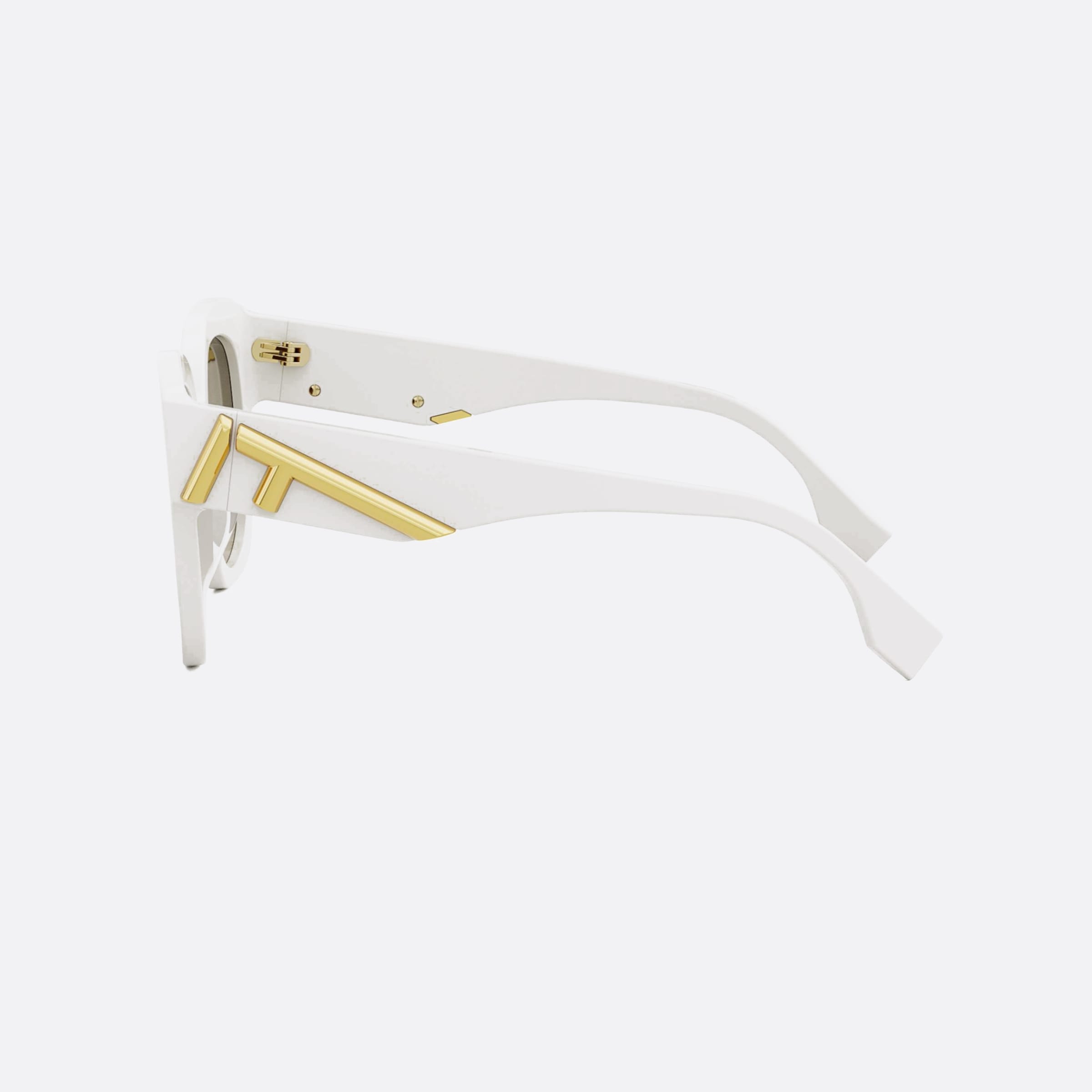 Fendi 63mm First Fe40098i 25f White Unisex Sunglasses - Detail View