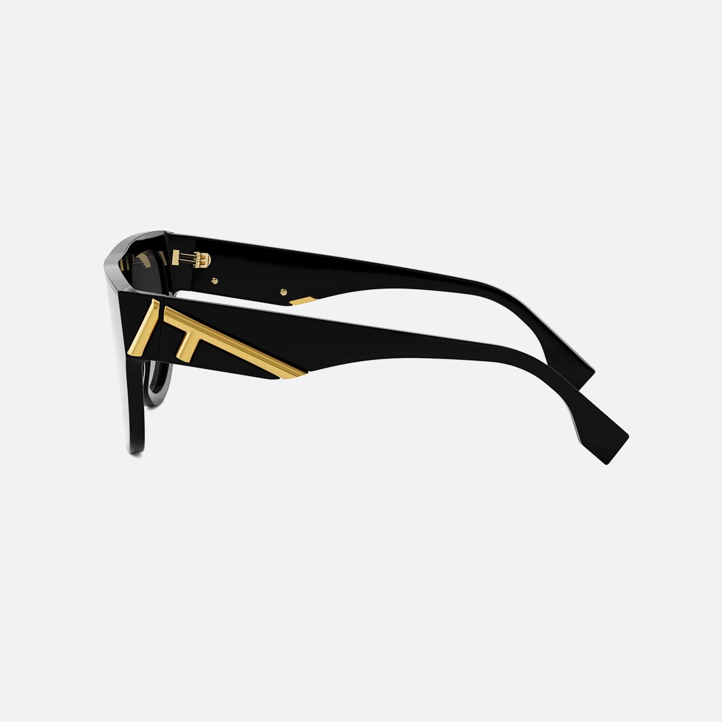 Fendi 00mm First Fe40150i 01a Black Unisex Sunglasses - Detail View