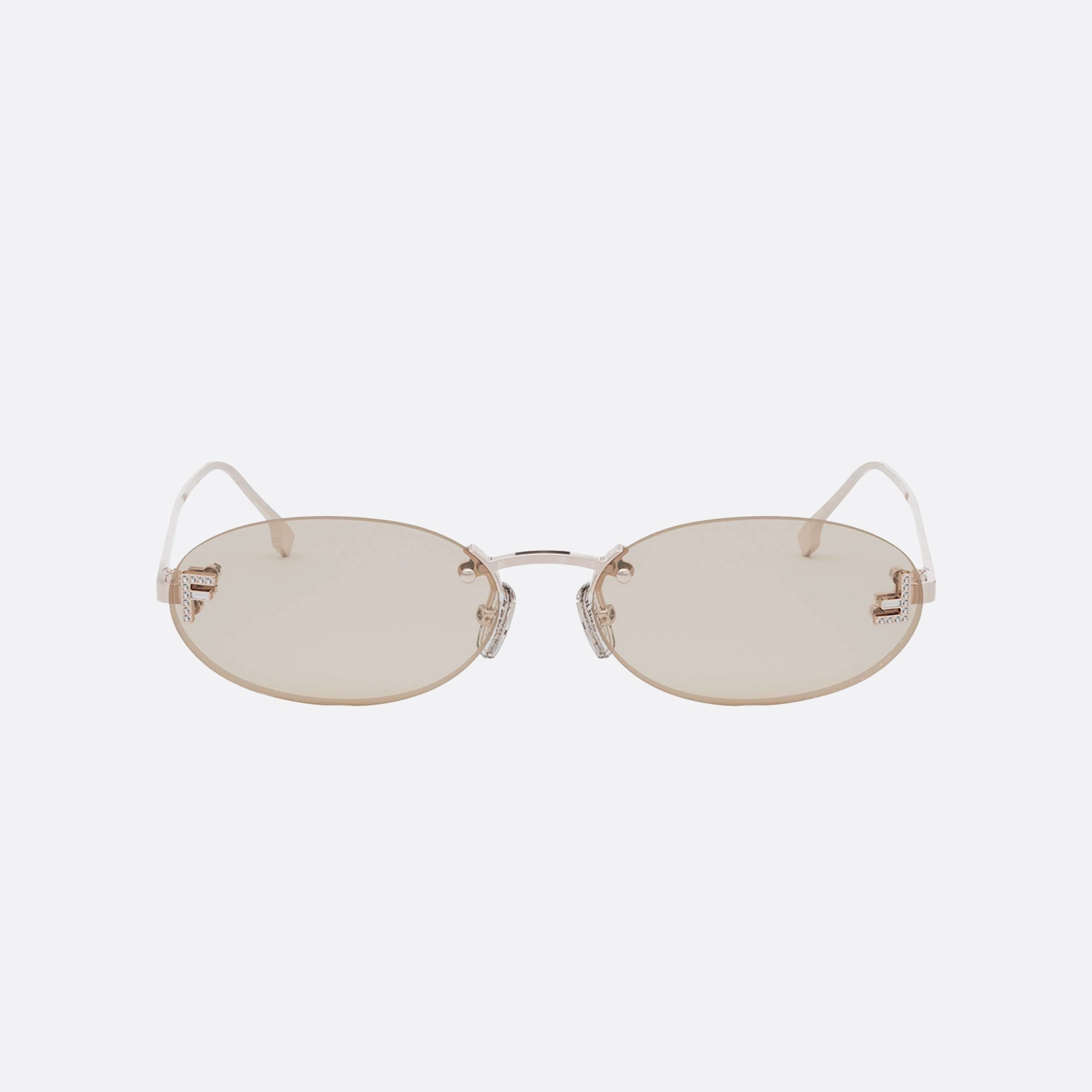 Fendi 54mm First Fe4075us 28y Gold Unisex Sunglasses - Side View