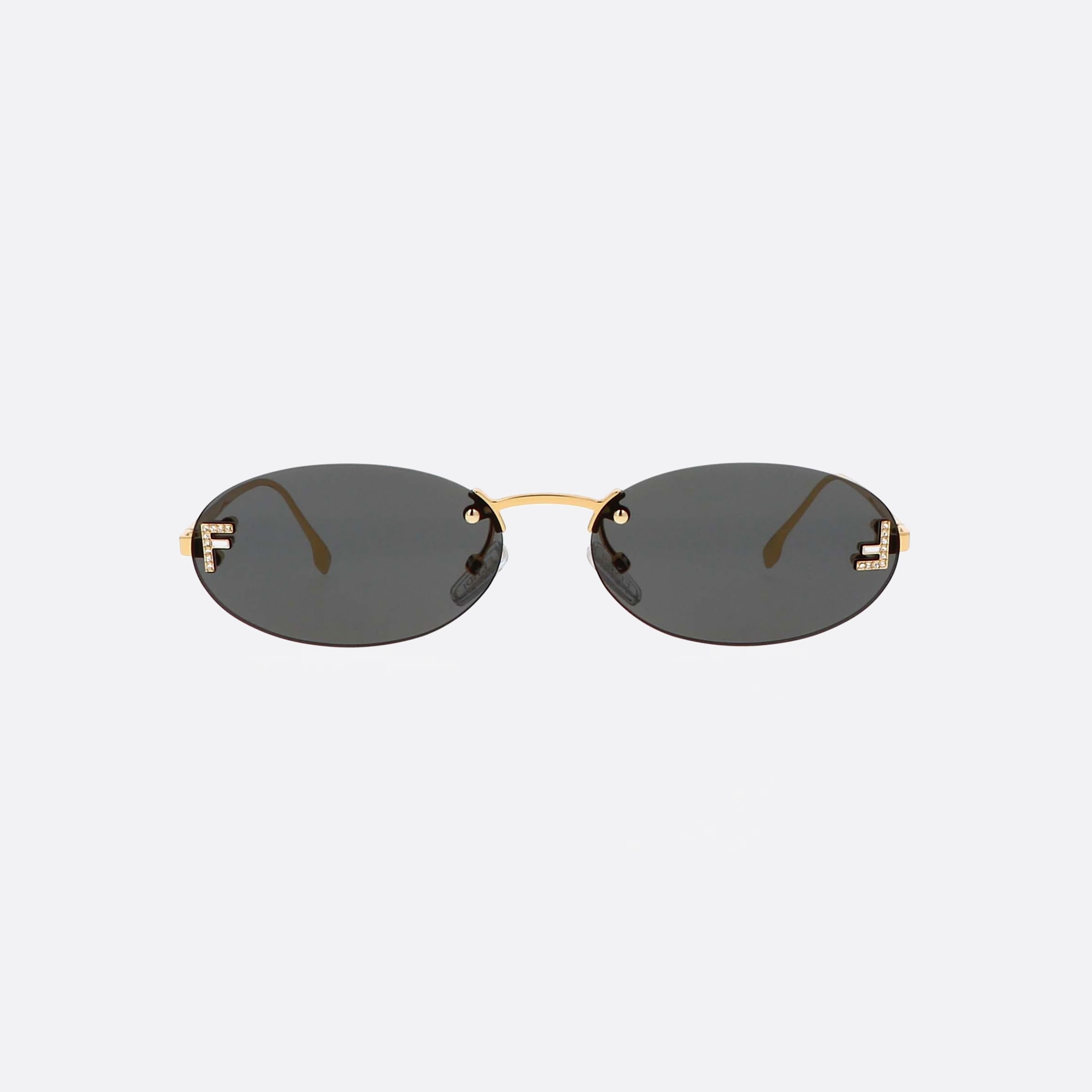 Fendi 54mm First Fe4075us 30a Gold Oval Women Sunglasses - Side View