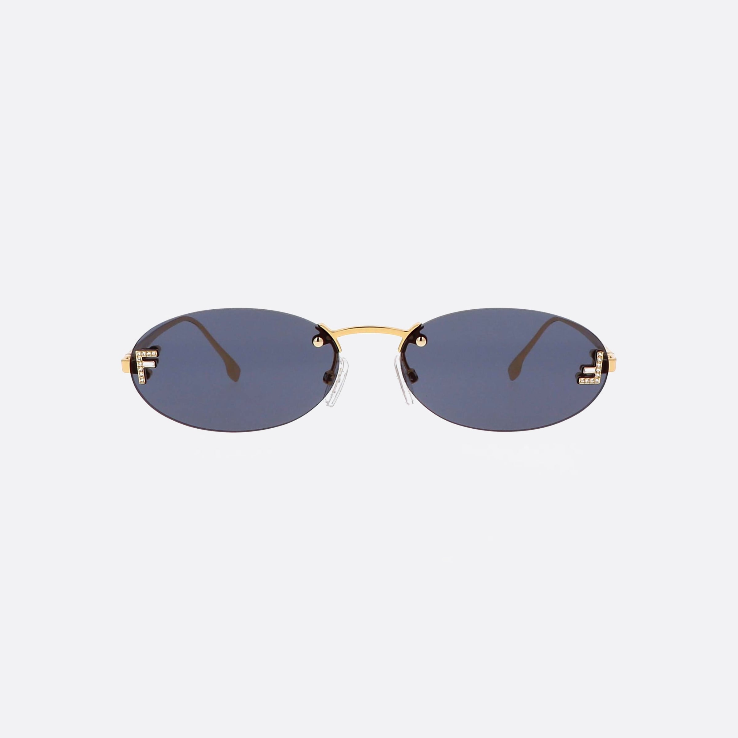 Fendi 54mm First Fe4075us 30v Gold Oval Women Sunglasses - Side View