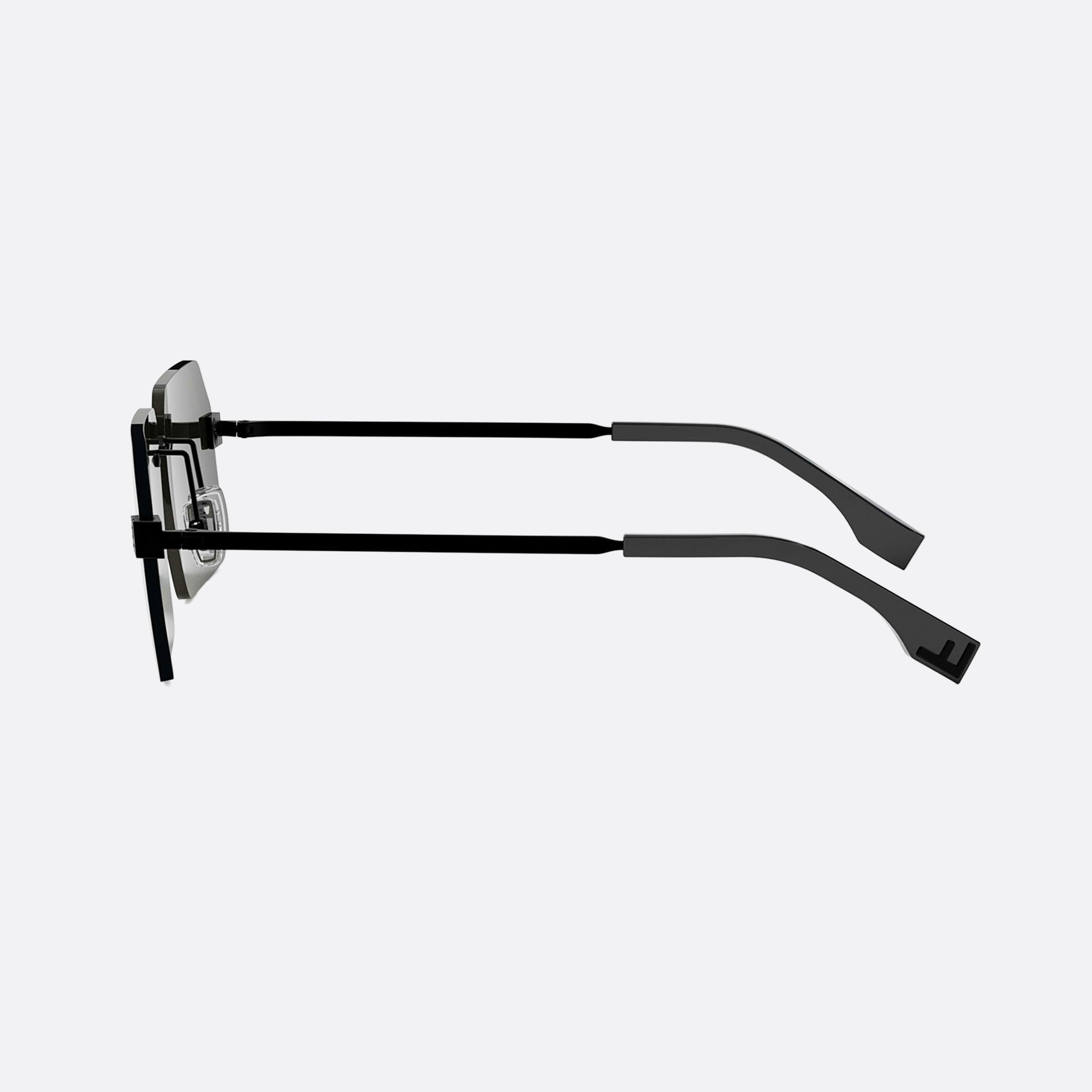 Fendi 59mm Fendi Sky Fe40043u 02a Black Geometric Men Sunglasses - Detail View