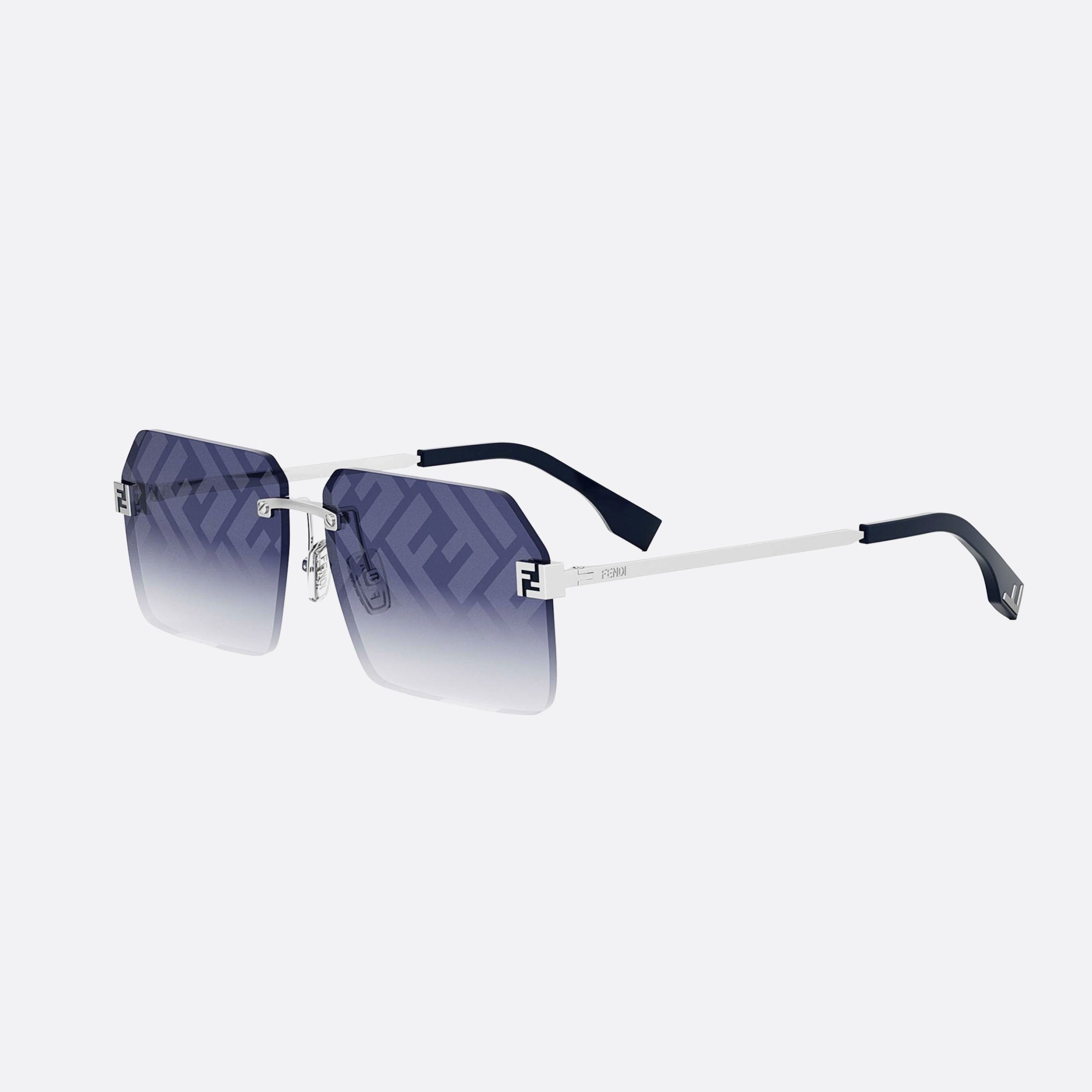 Fendi 59mm Fendi Sky Fe40043u 16w Silver Geometric Men Sunglasses - Main View