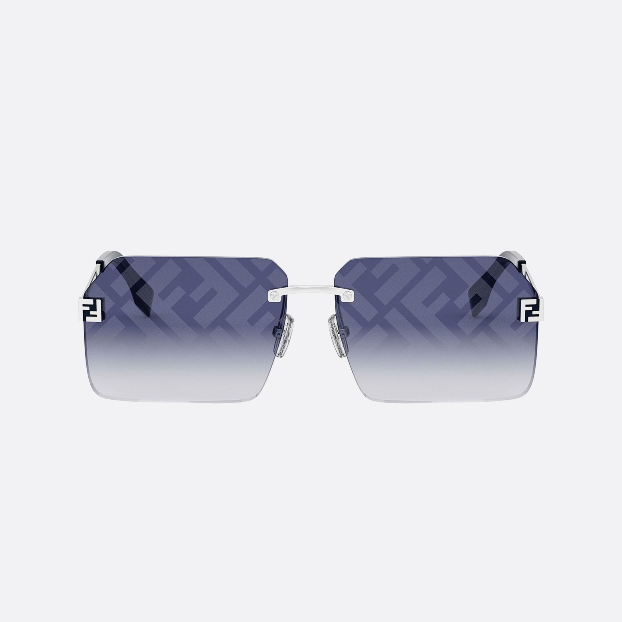 Fendi 59mm Fendi Sky Fe40043u 16w Silver Geometric Men Sunglasses - Side View