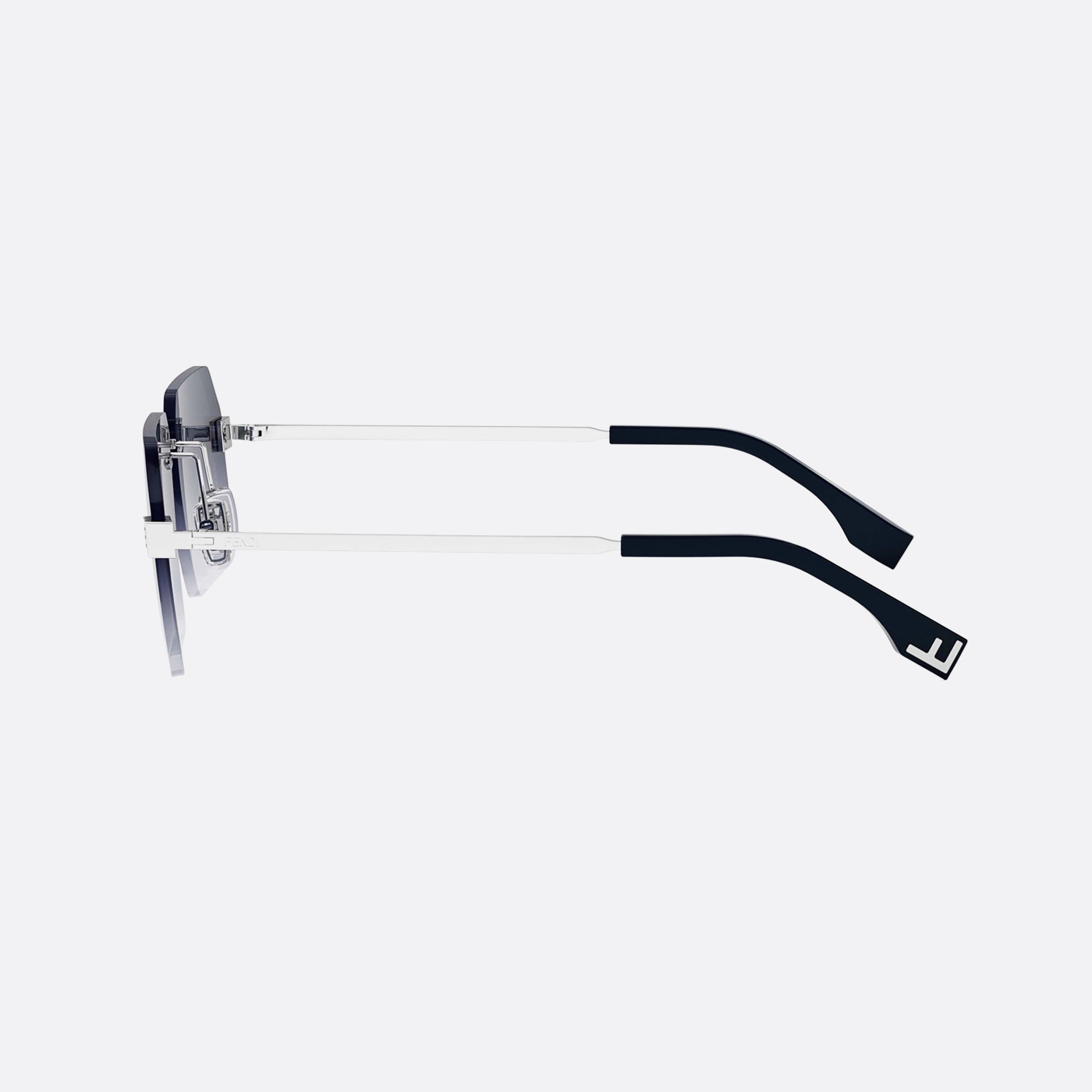 Fendi 59mm Fendi Sky Fe40043u 16w Silver Geometric Men Sunglasses - Detail View