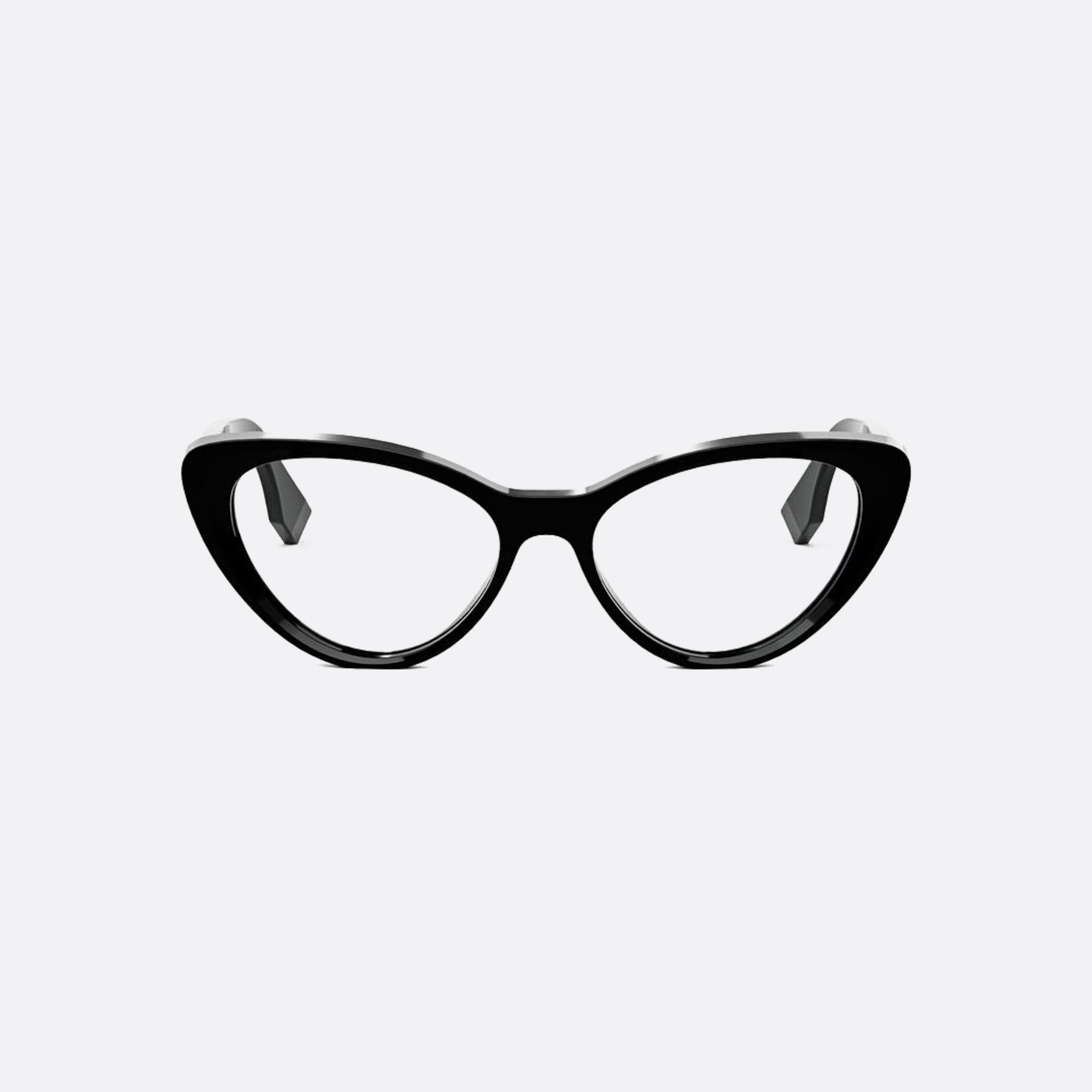 Fendi 53mm Lettering Black Oval Women Eyeglasses - Main View