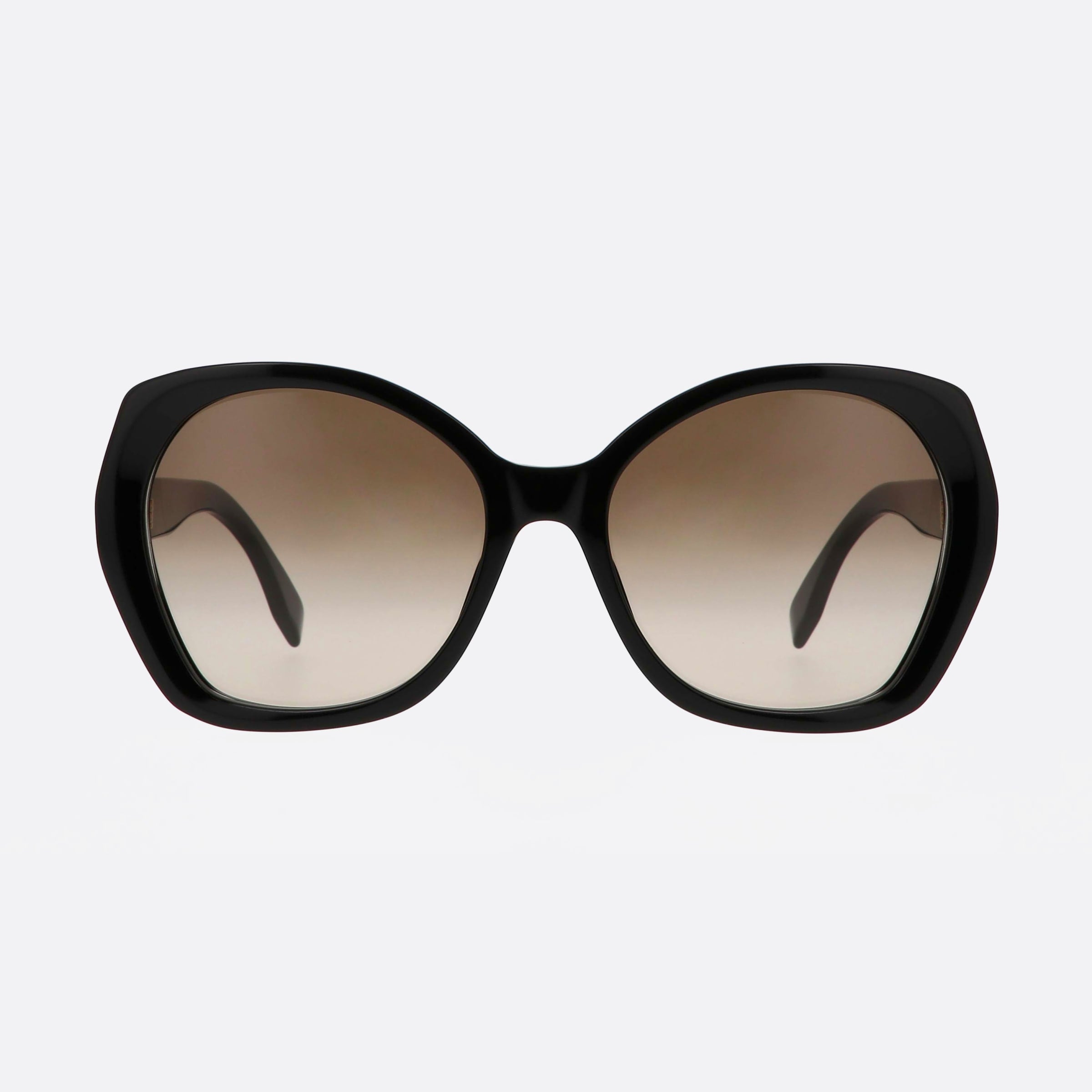 Fendi 57mm Lettering Fe40112i 01f Black Unisex Sunglasses - Side View