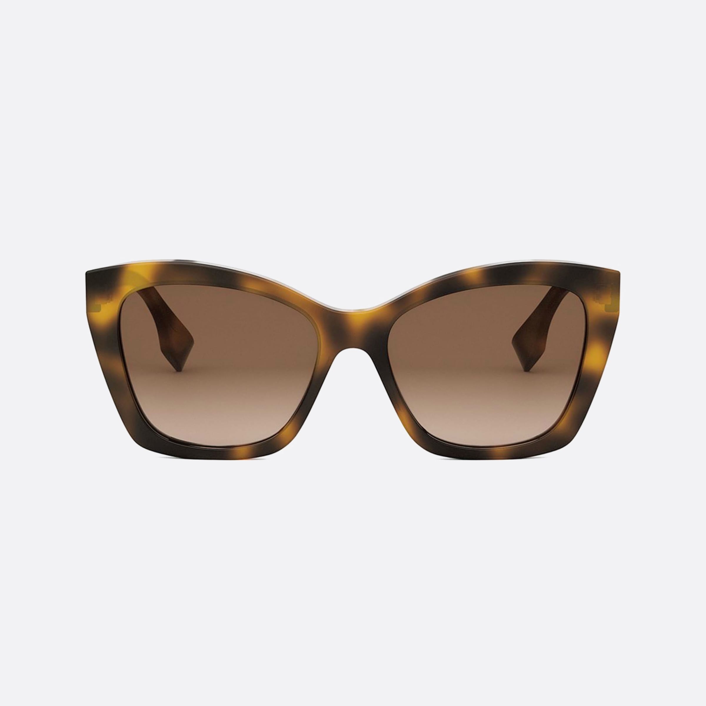 Fendi 55mm Lettering Fe40151i 53f Havana Squared Women Sunglasses - Side View