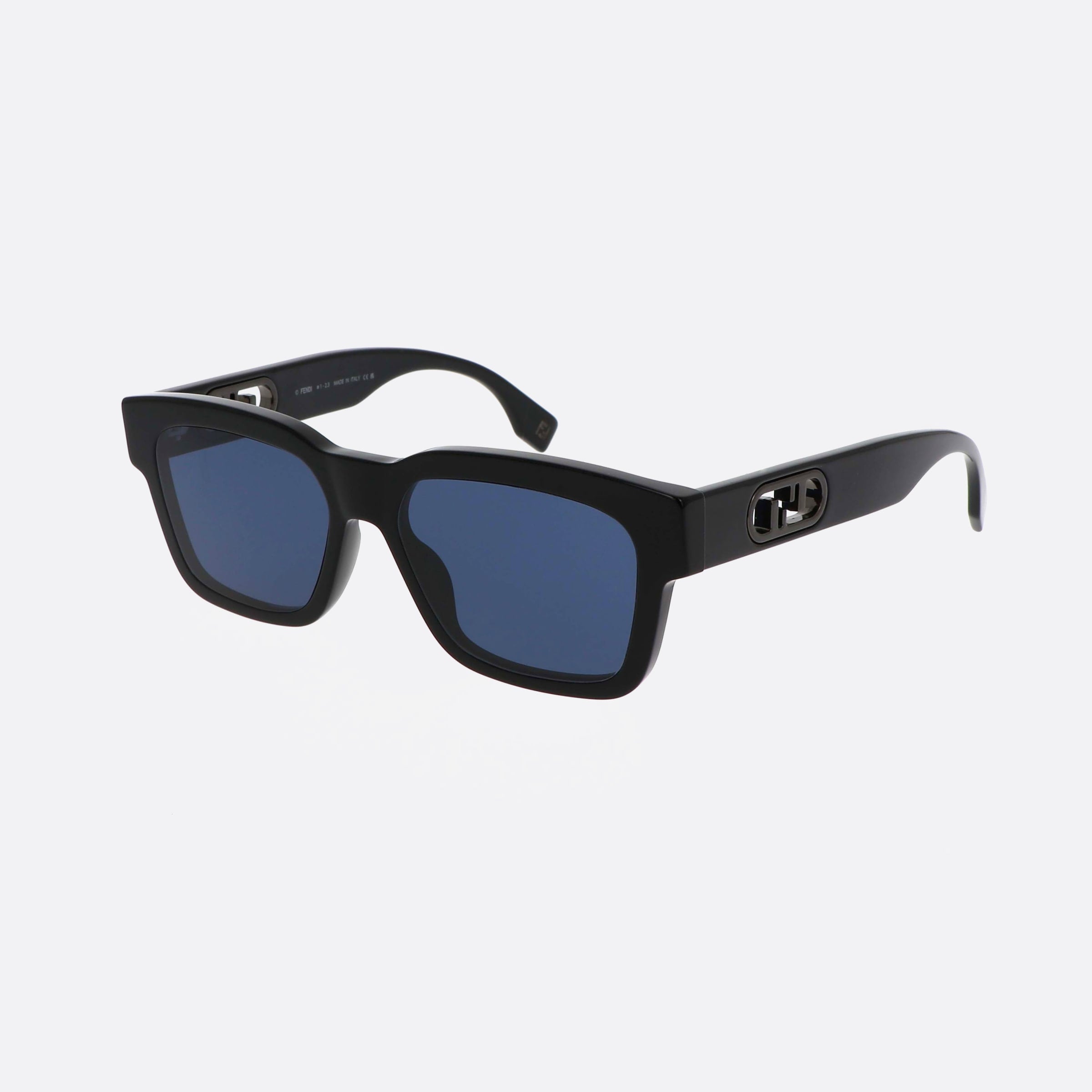 Fendi 53mm Lock Fe40107i 01v Black Men Sunglasses - Main View