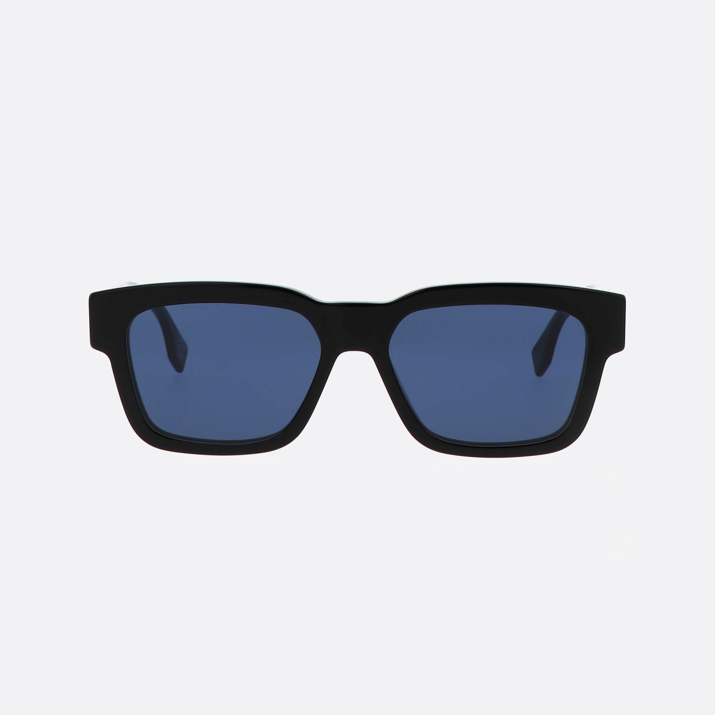 Fendi 53mm Lock Fe40107i 01v Black Men Sunglasses - Side View