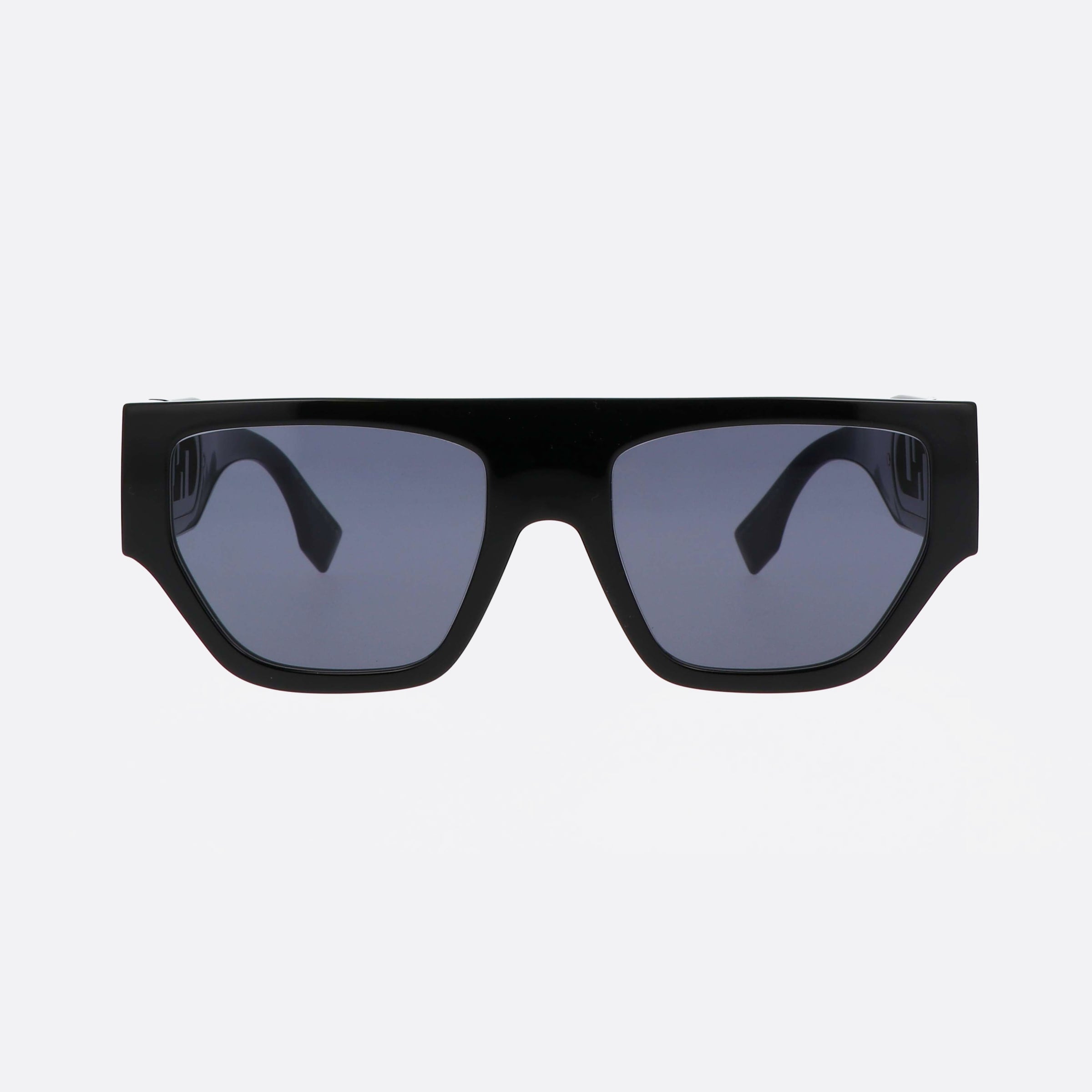 Fendi 54mm Lock Fe40108u 01v Black Unisex Sunglasses - Side View