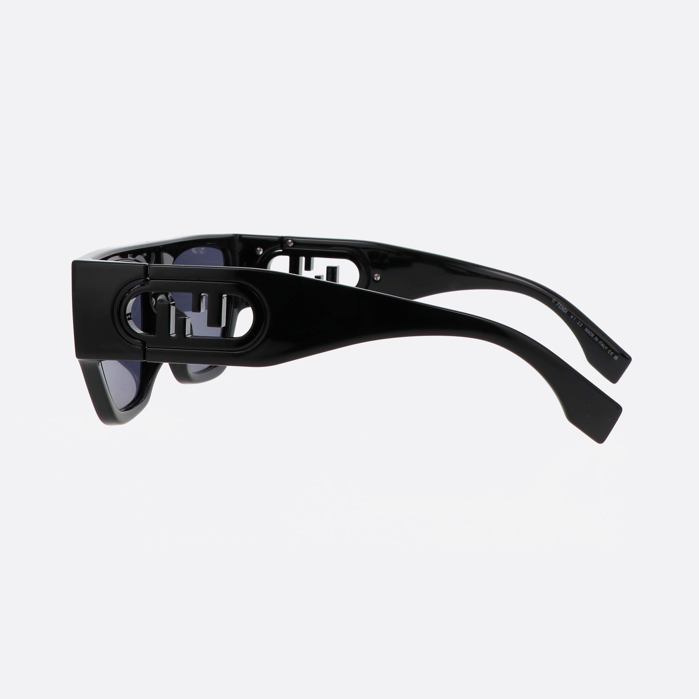 Fendi 54mm Lock Fe40108u 01v Black Unisex Sunglasses - Detail View