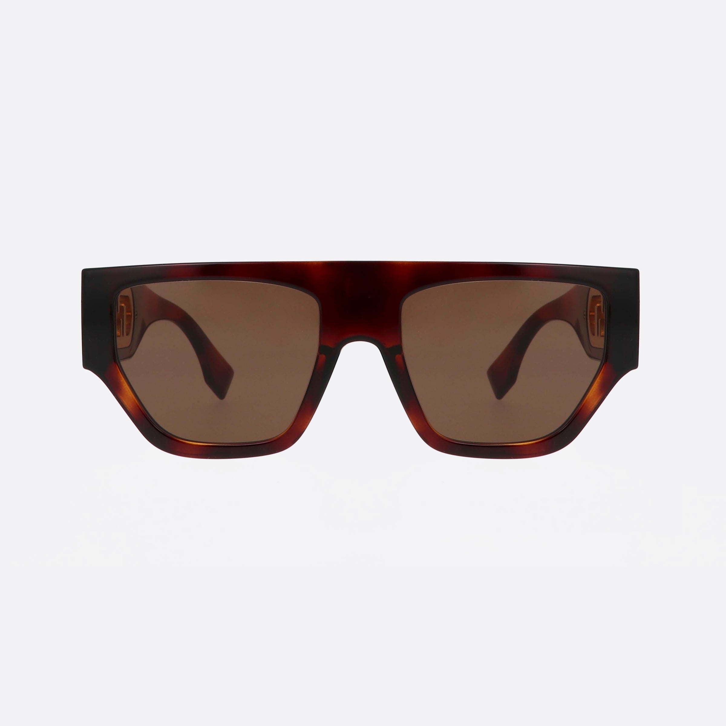 Fendi 54mm Lock Fe40108u 53e Tortoise Unisex Sunglasses - Side View