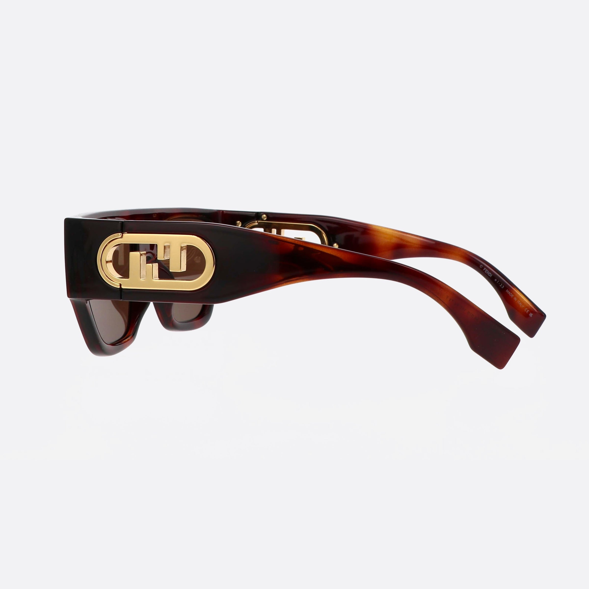 Fendi 54mm Lock Fe40108u 53e Tortoise Unisex Sunglasses - Detail View