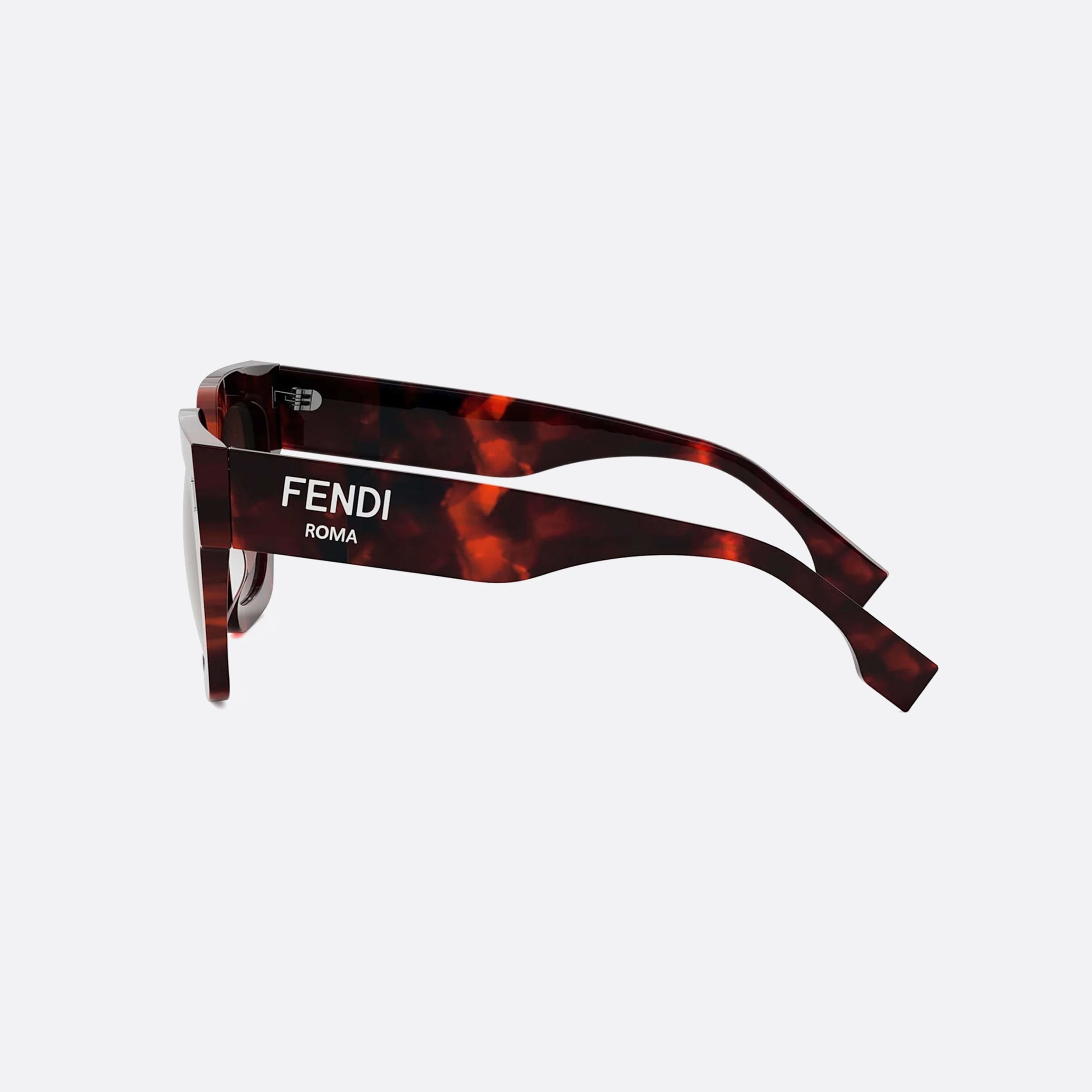 Fendi 50mm Roma Fe40101i 54f Havana Squared Women Sunglasses - Detail View