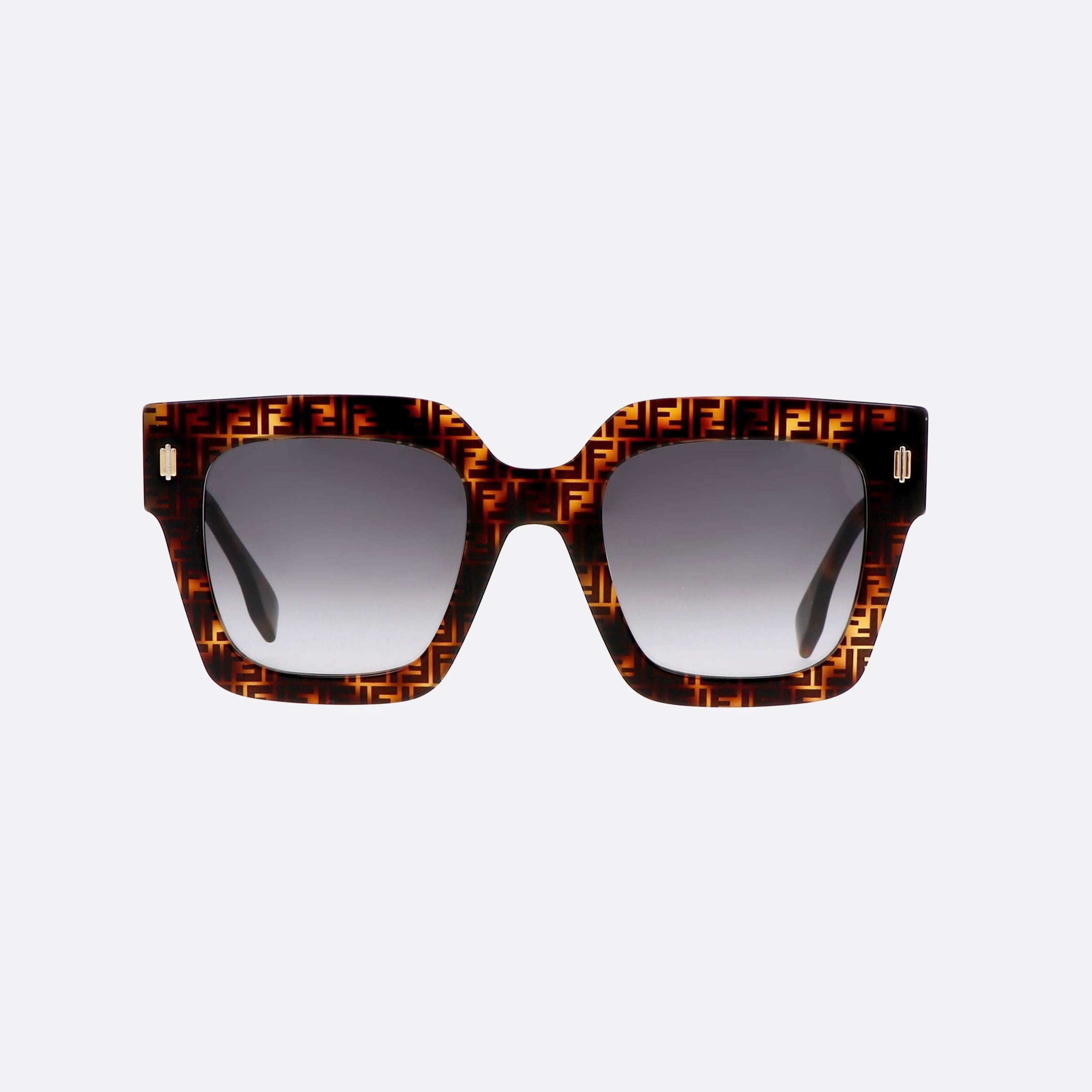 Fendi 50mm Roma Fe40101i 55b Havana Squared Women Sunglasses - Side View