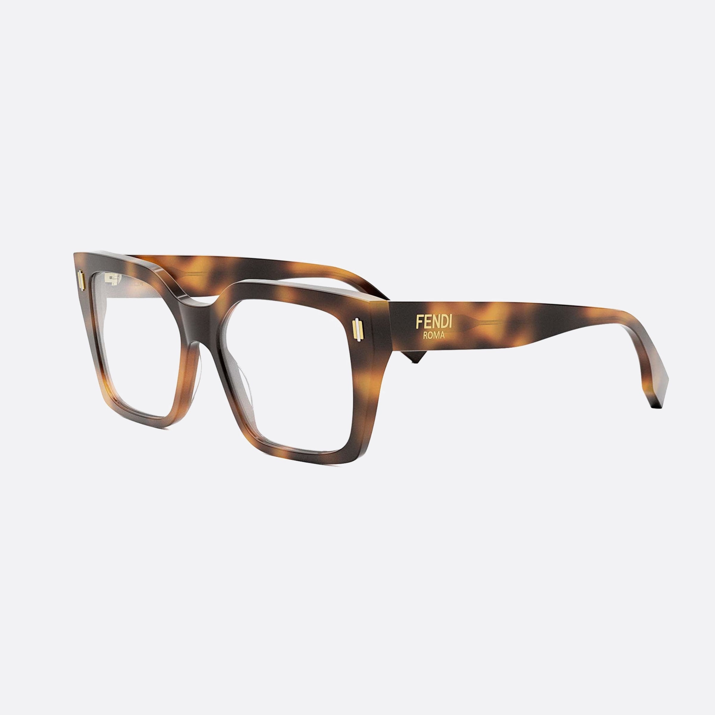 Fendi 53mm Roma Fe50085i Havana Squared Women Eyeglasses - Main View