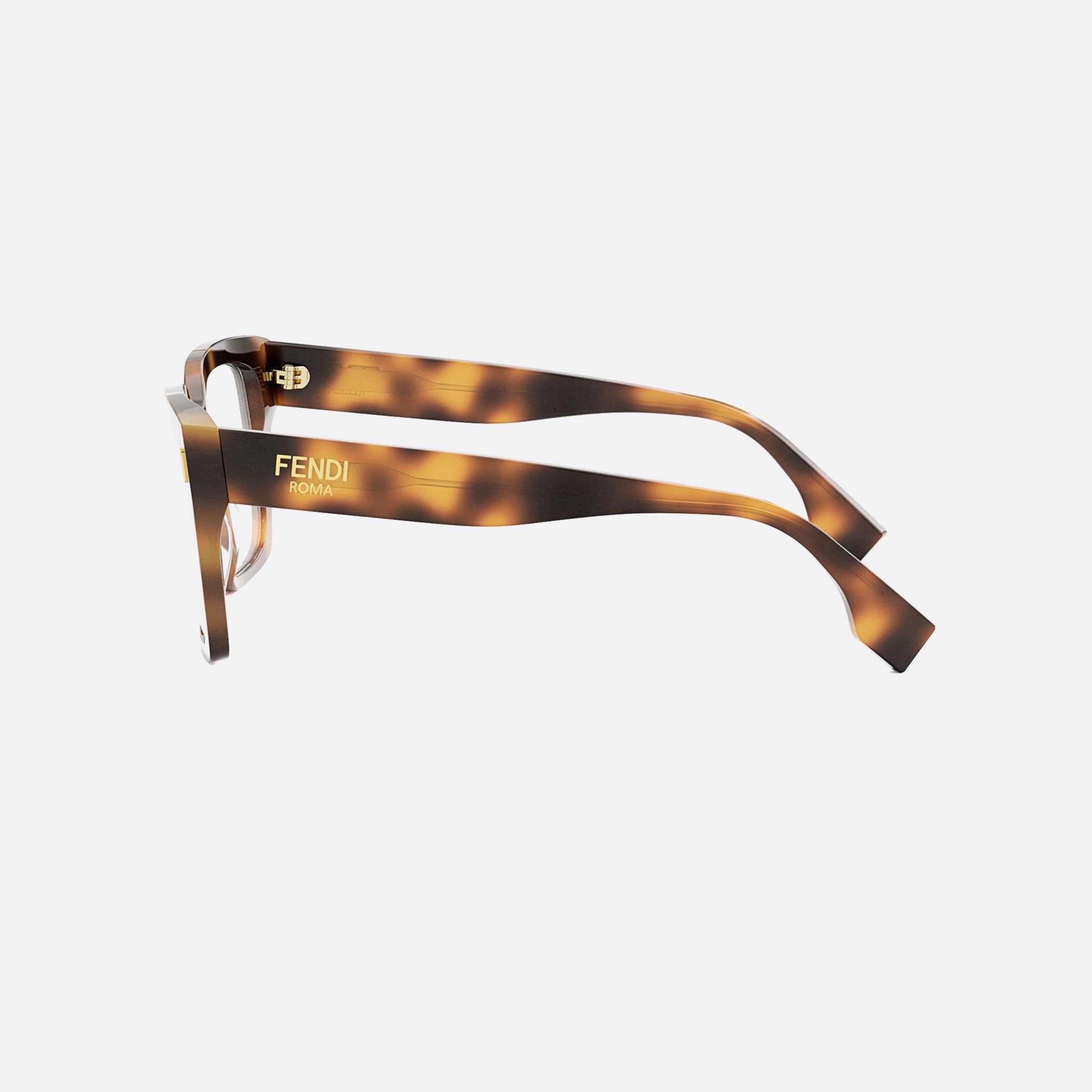 Fendi 53mm Roma Fe50085i Havana Squared Women Eyeglasses - Detail View
