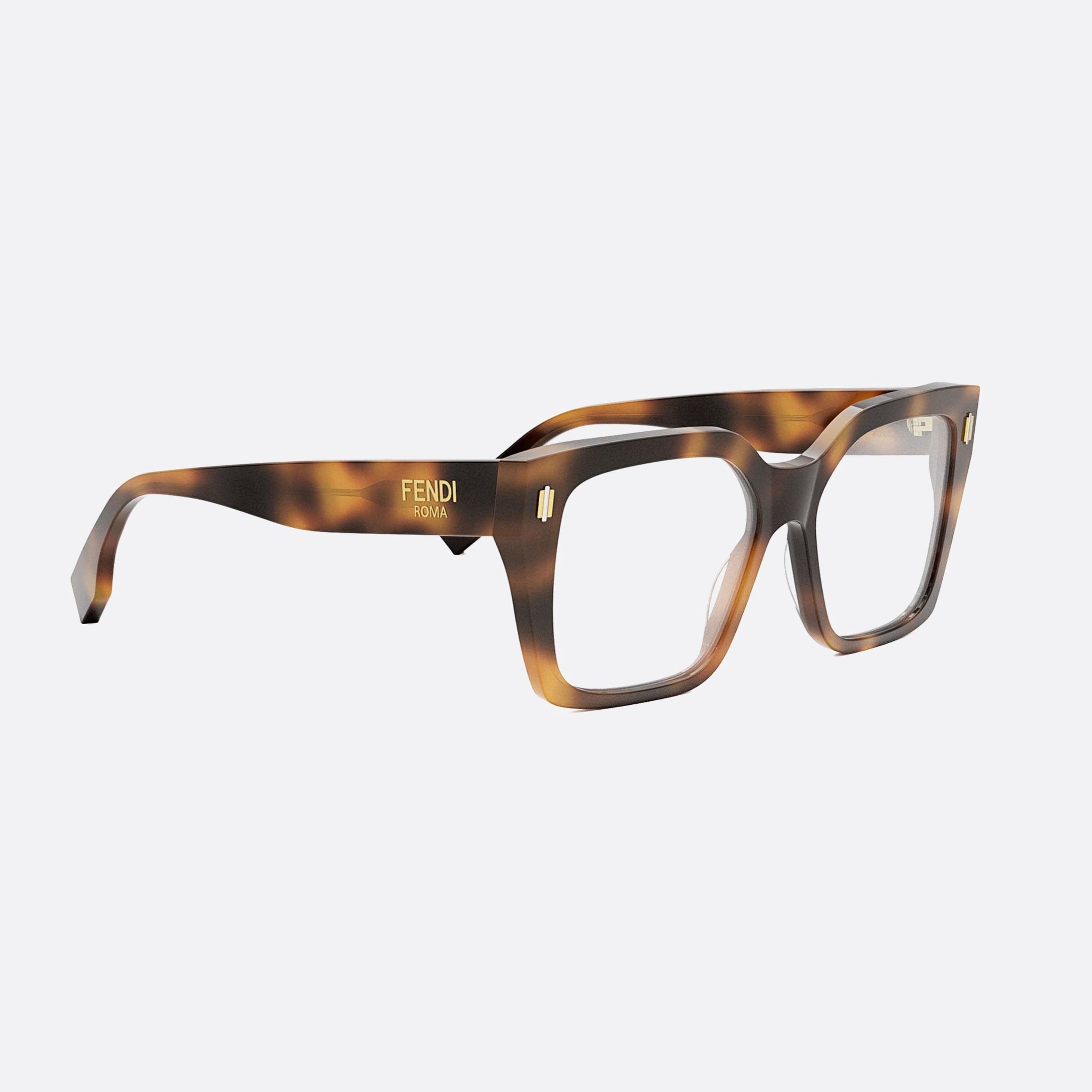 Fendi 53mm Roma Fe50085i Havana Squared Women Eyeglasses - Lifestyle Shot