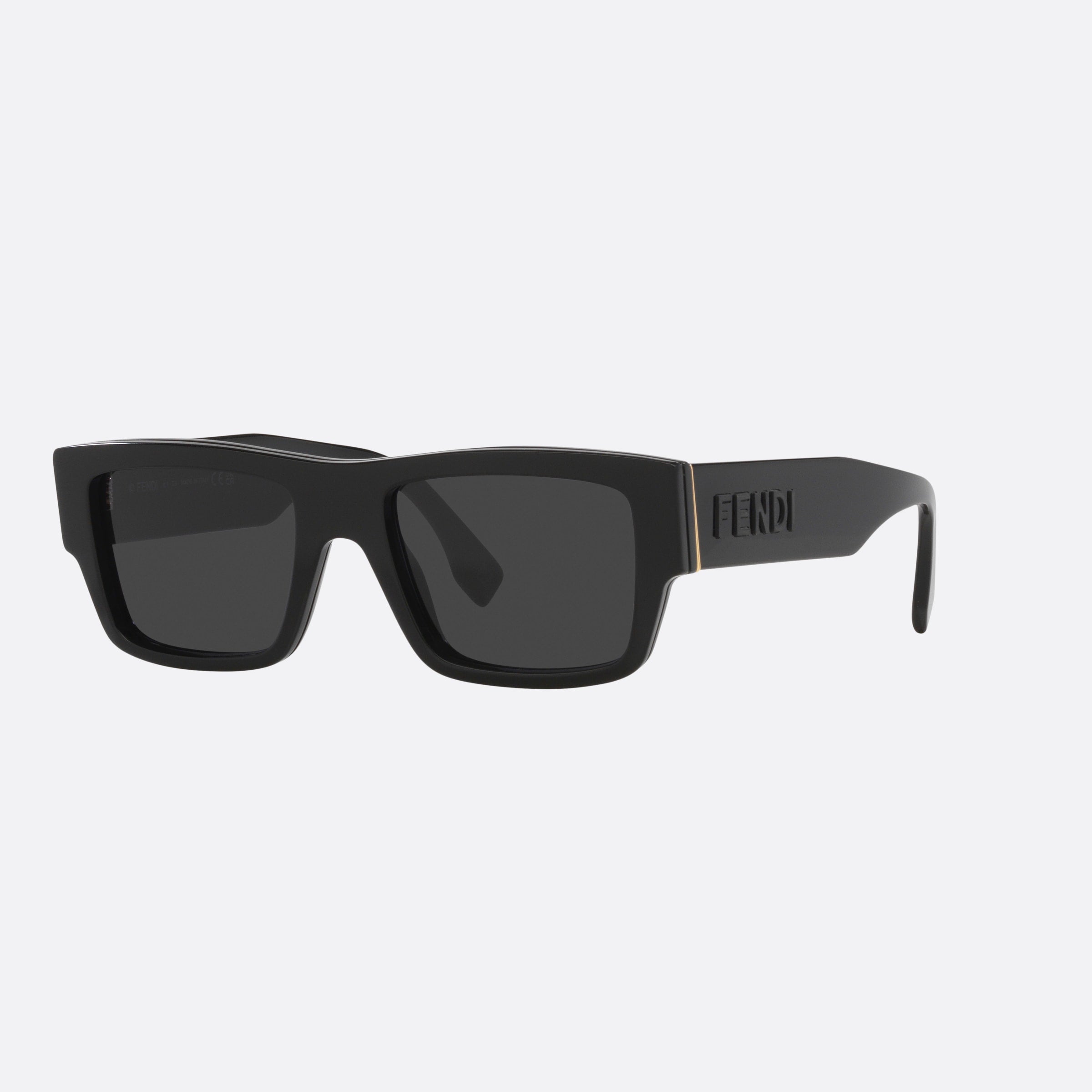 Fendi 53mm Signature Fe40118i 01a Black Rectangle Men Sunglasses - Main View
