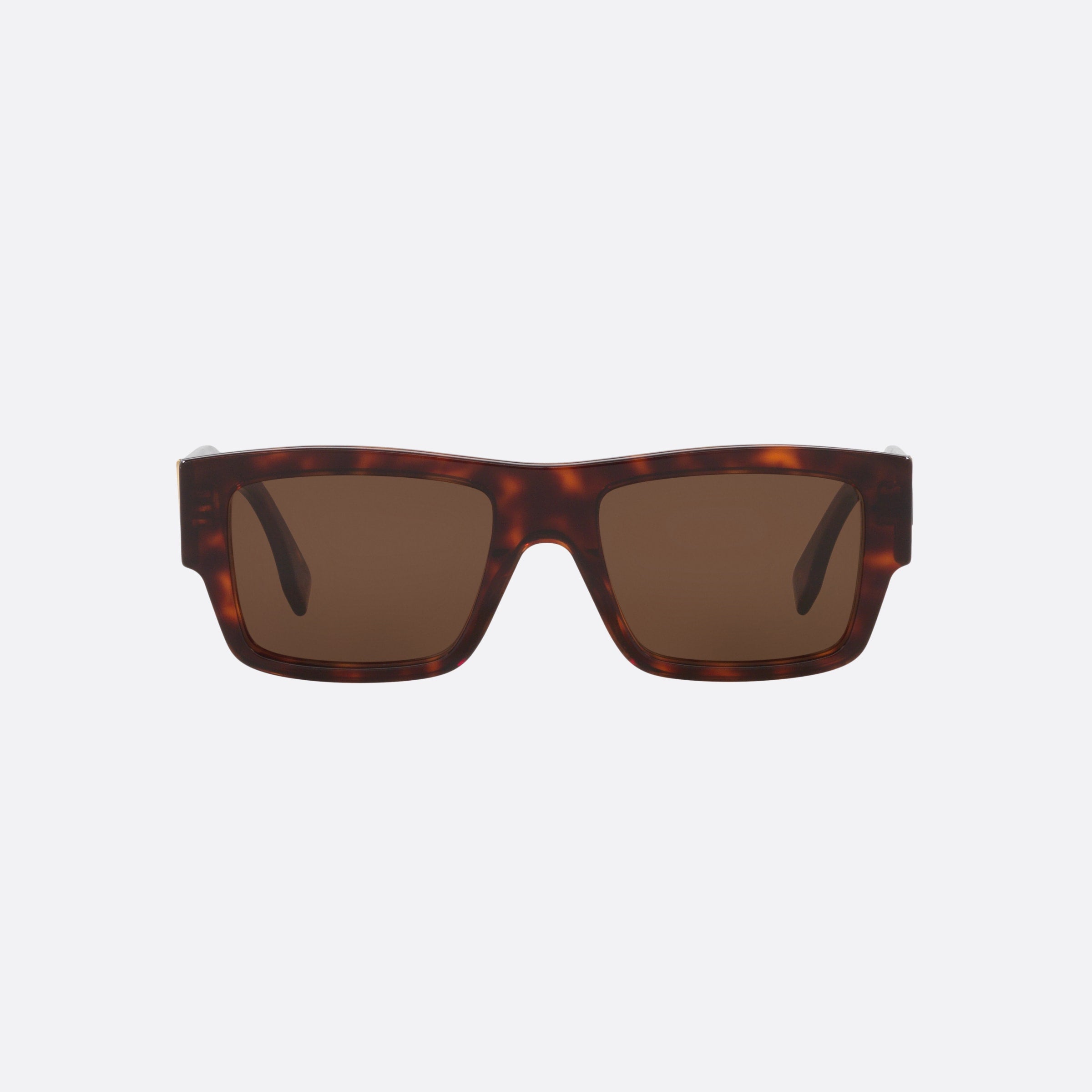 Fendi 53mm Signature Fe40118i 54e Tortoise Rectangle Men Sunglasses - Side View