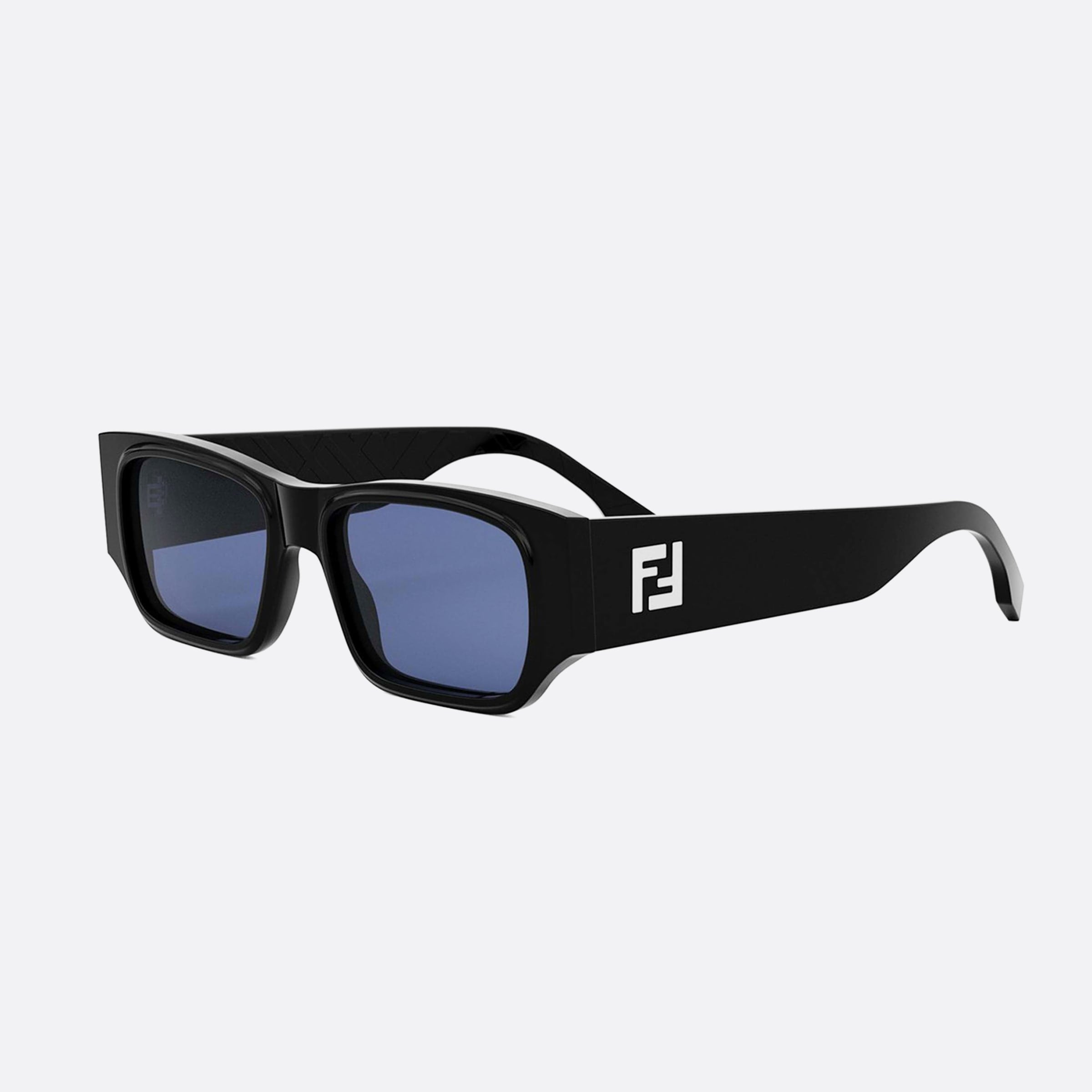 Fendi 54mm Square Fe40144i 01v Black Rectangle Men Sunglasses - Main View