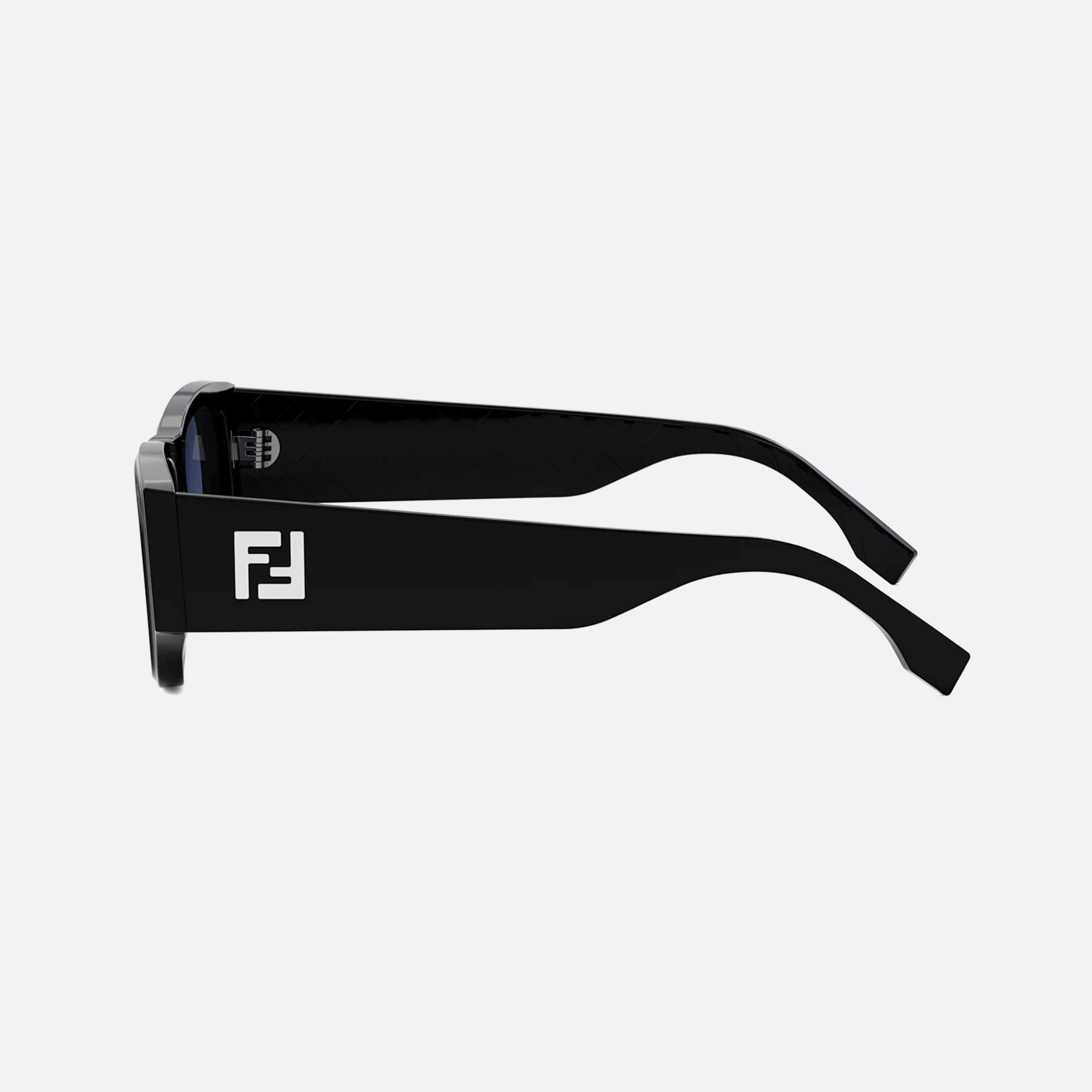 Fendi 54mm Square Fe40144i 01v Black Rectangle Men Sunglasses - Detail View