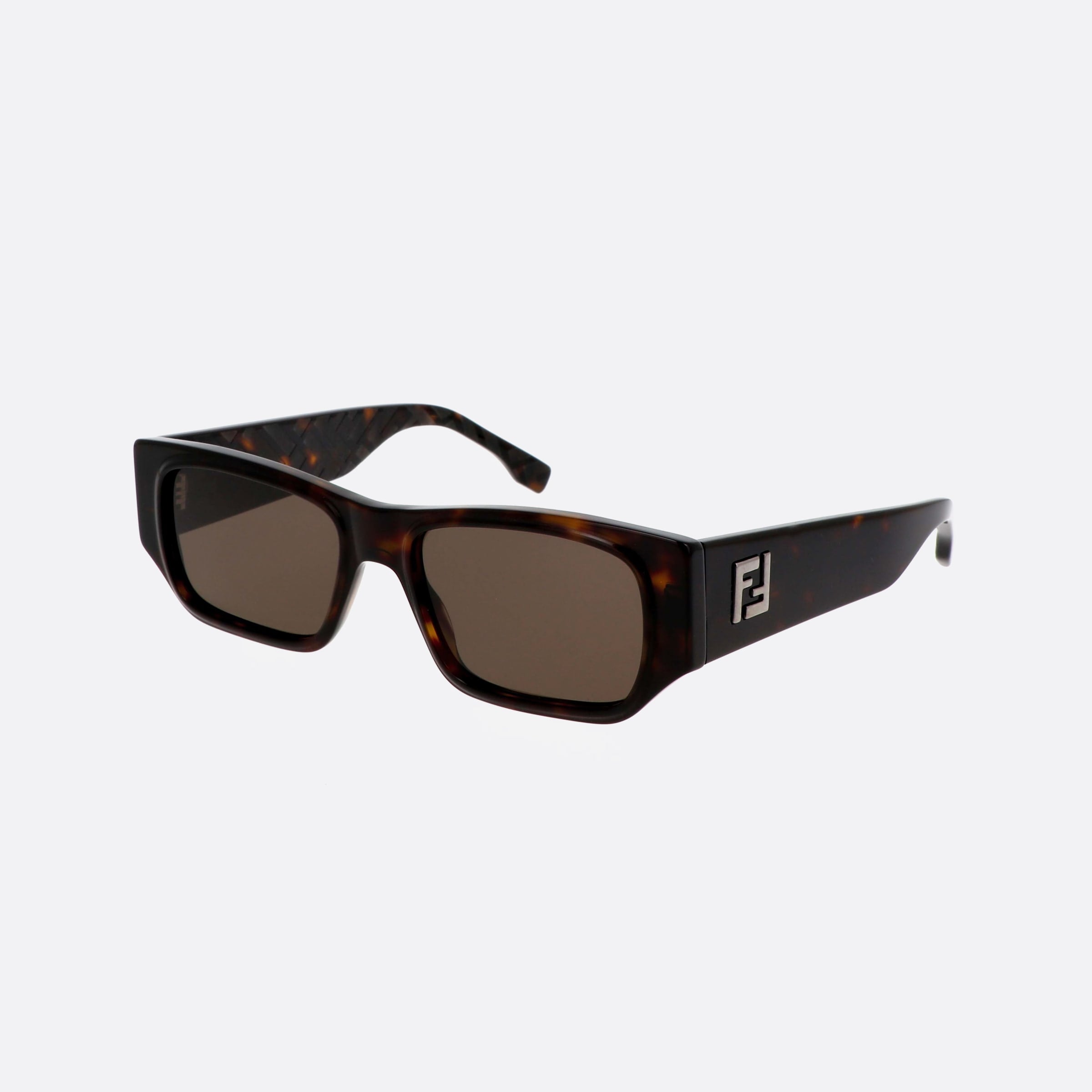 Fendi 54mm Square Fe40144i 52e Havana Rectangle Men Sunglasses - Main View