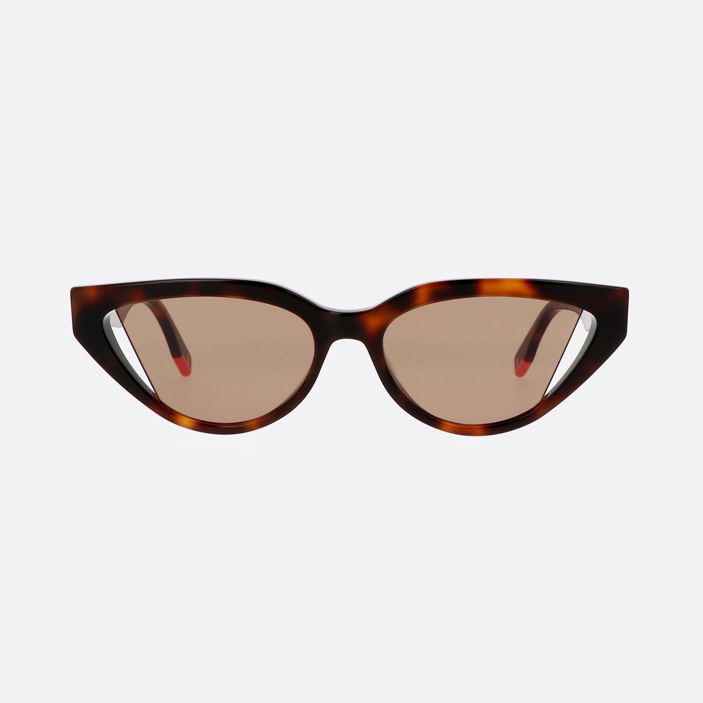 Fendi 52mm Way Fe40009i 53e Tortoise Unisex Sunglasses - Side View