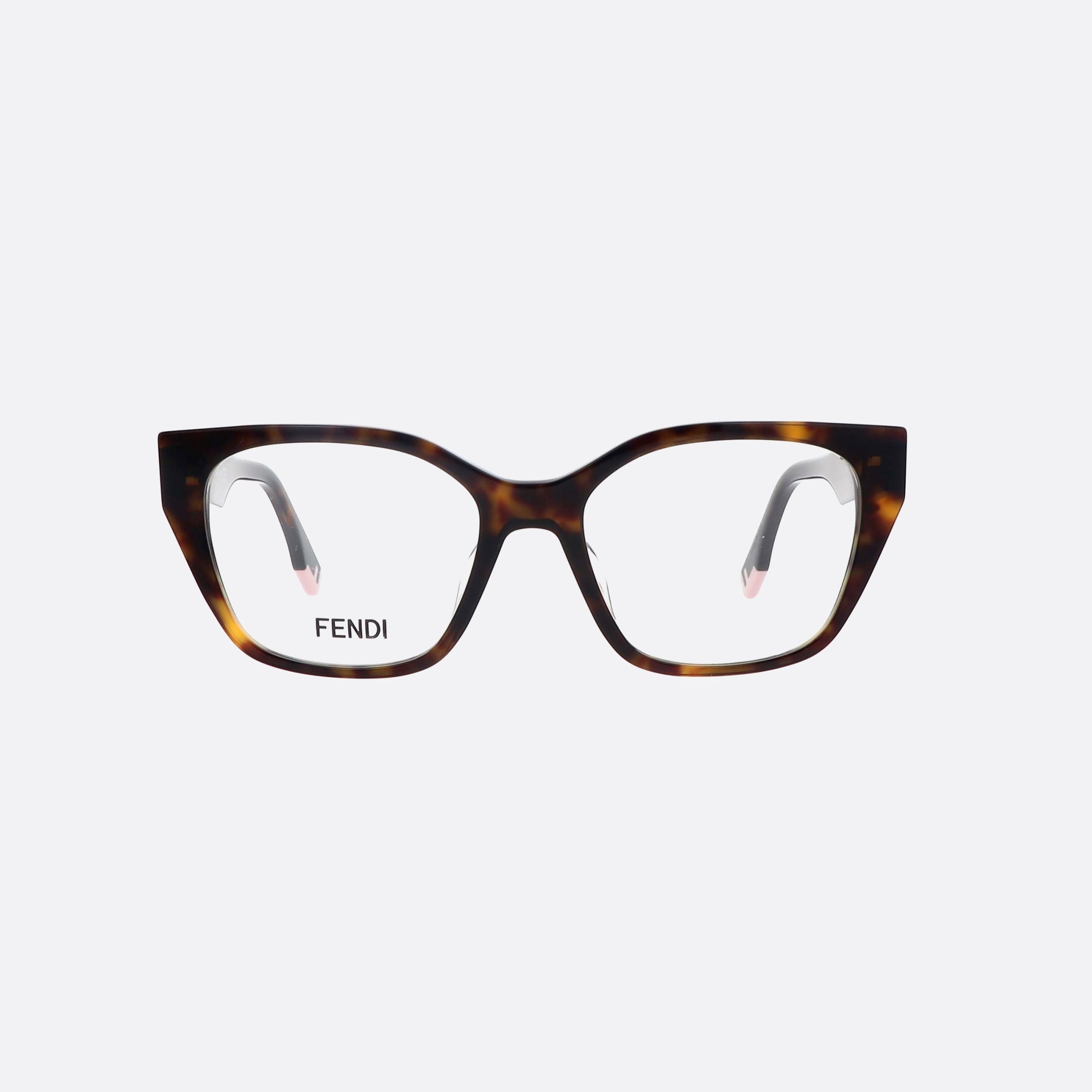 Fendi 52mm Way Fe50001i Havana Rectangle Women Eyeglasses - Side View