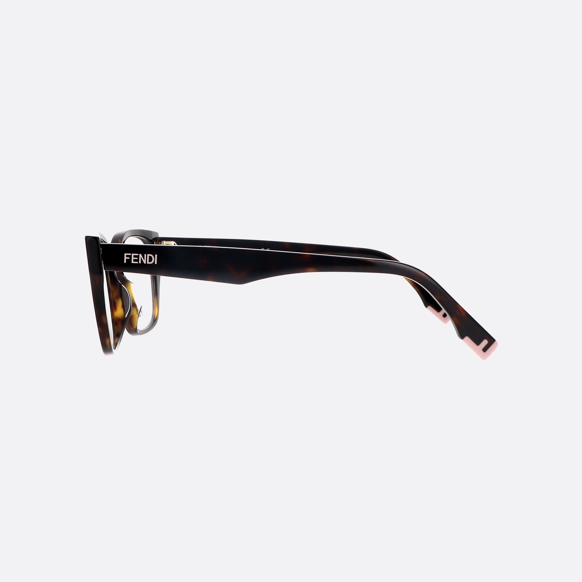 Fendi 52mm Way Fe50001i Havana Rectangle Women Eyeglasses - Detail View