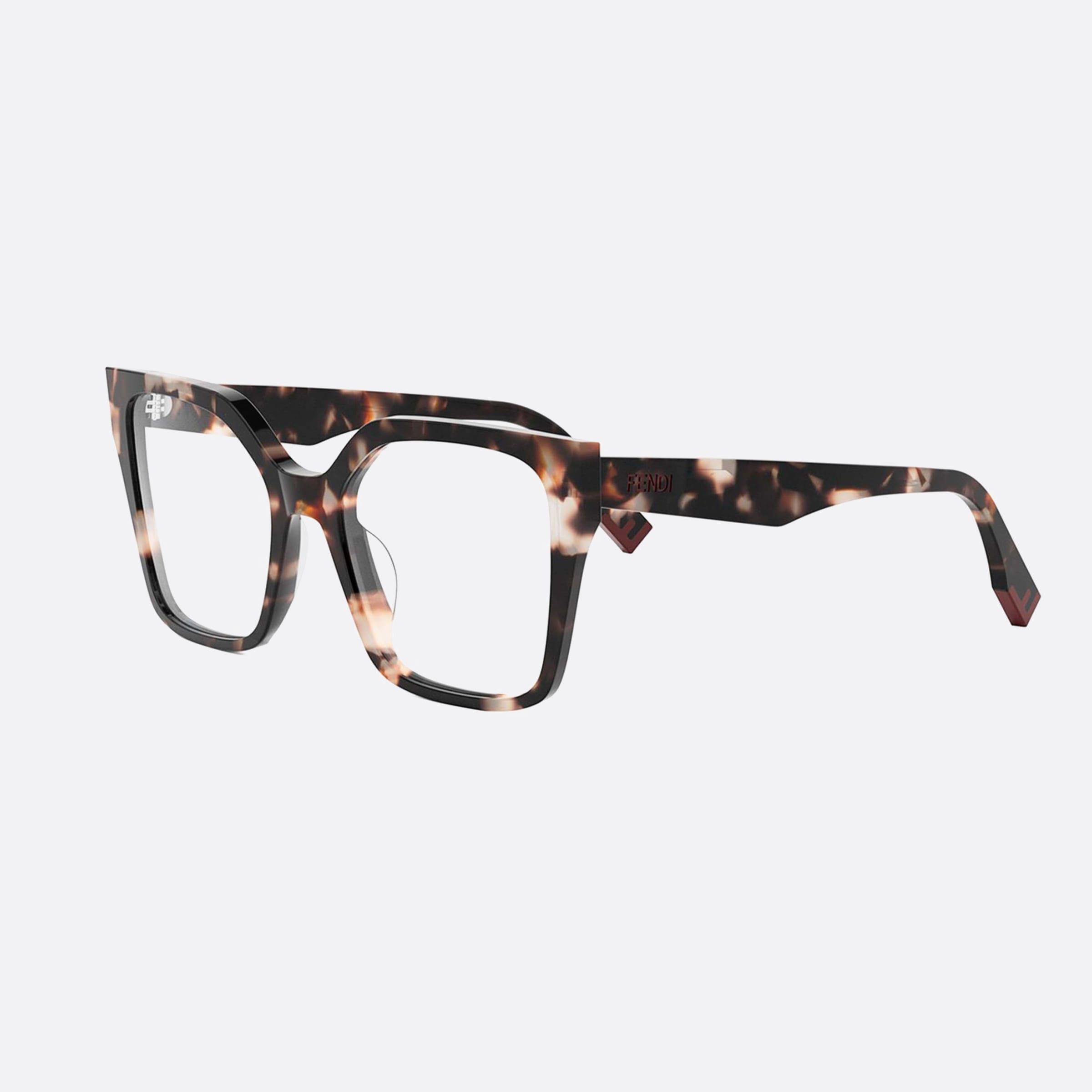 Fendi 54mm Way Fe50002i Havana Geometric Women Eyeglasses - Main View