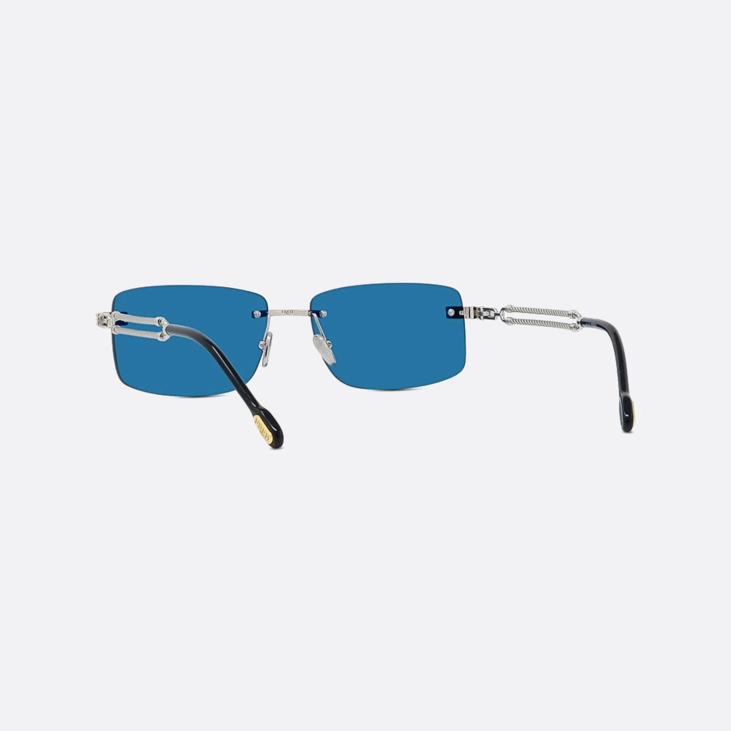 Fred 58mm Double Cable 16v Grey Squared Men Sunglasses - Lifestyle Shot