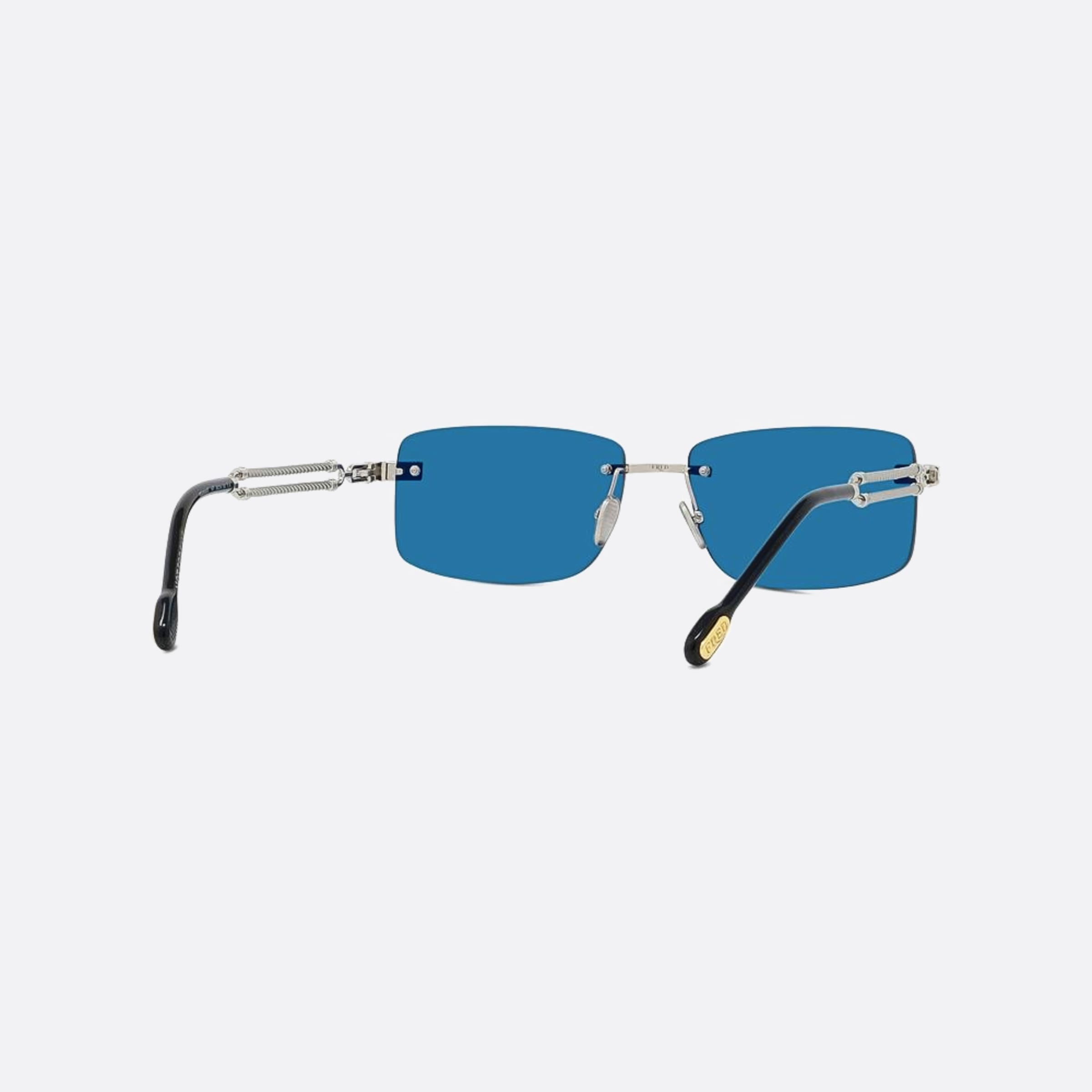 Fred 58mm Double Cable 16v Grey Squared Men Sunglasses - Additional Angle