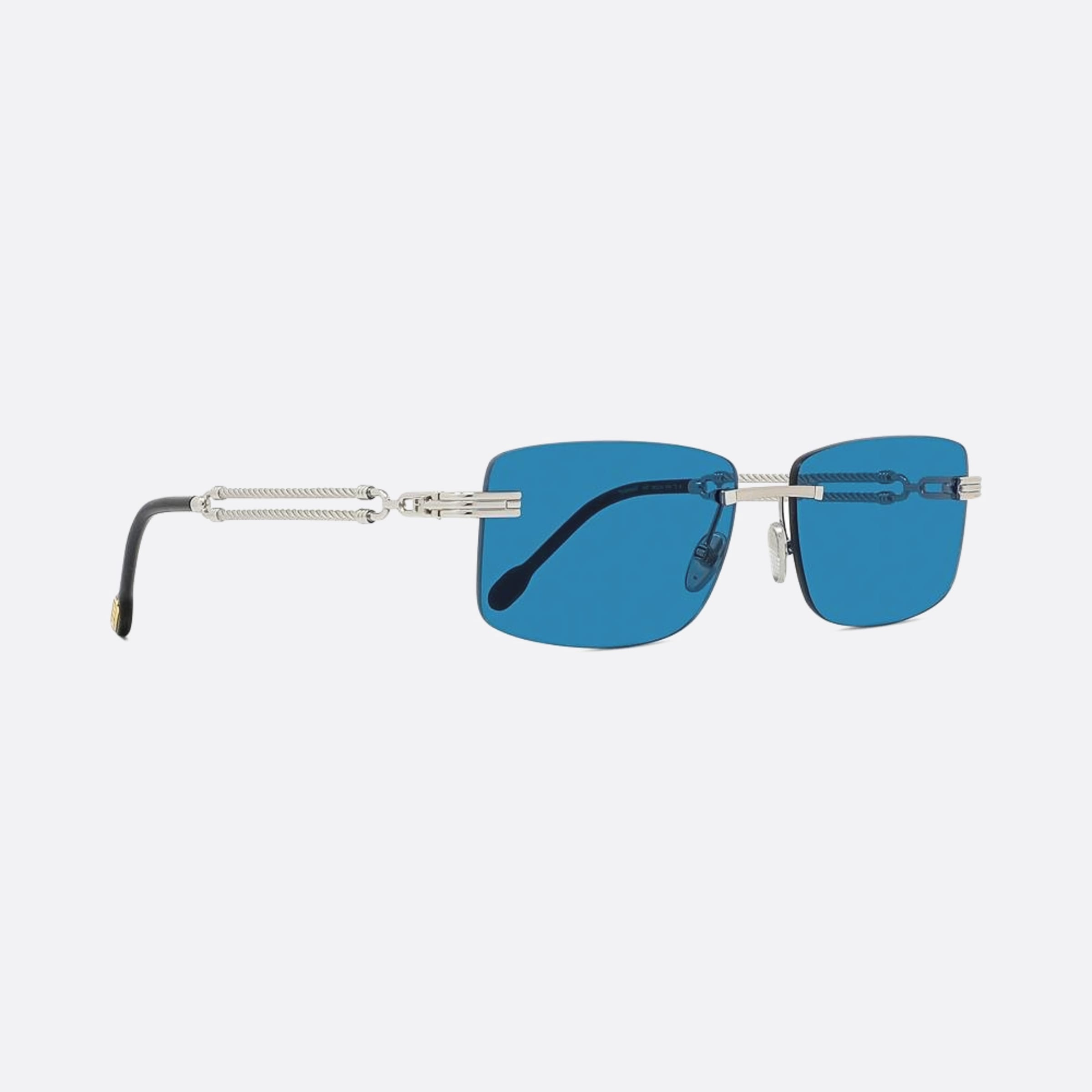 Fred 58mm Double Cable 16v Grey Squared Men Sunglasses - Additional Angle