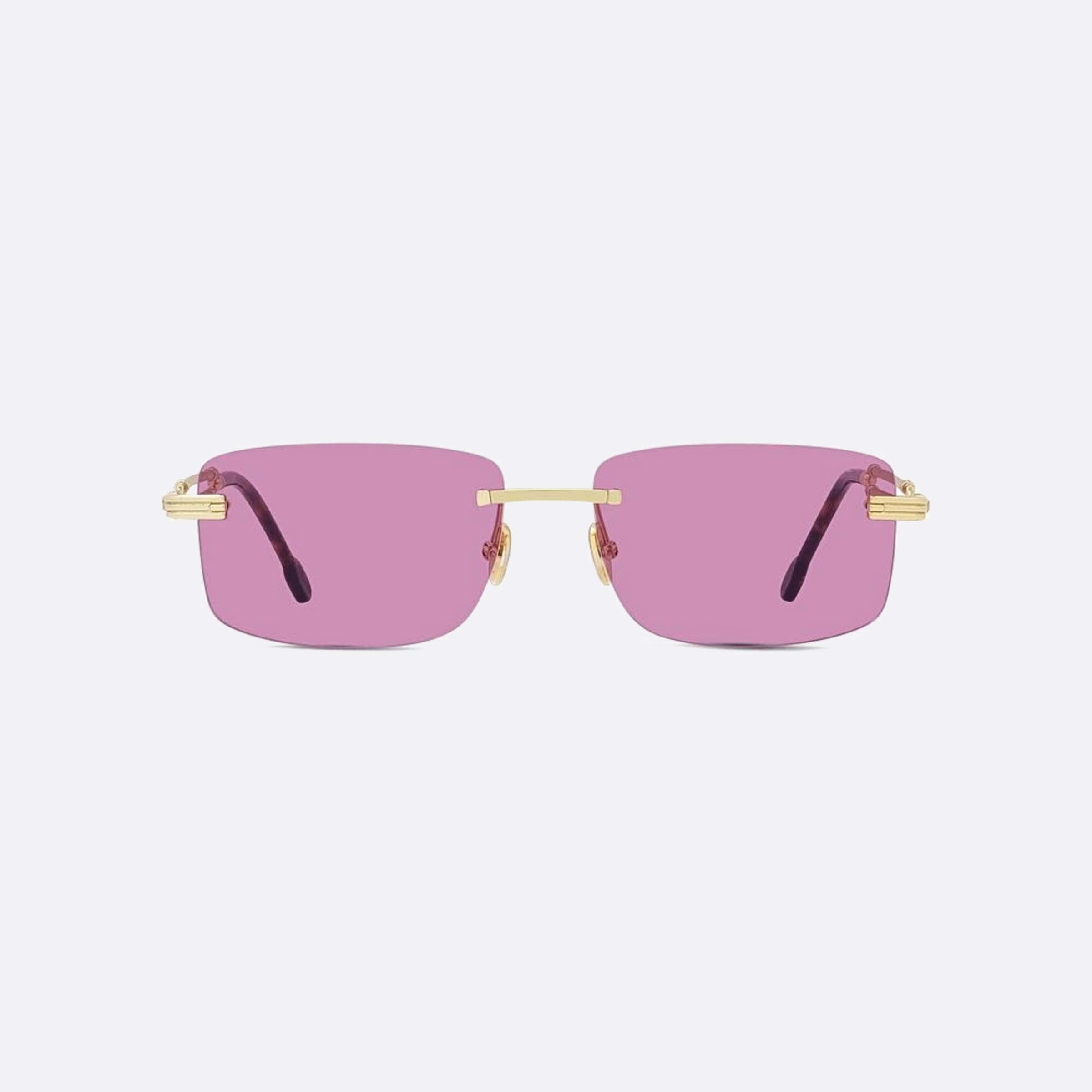 Fred 58mm Double Cable 30y Gold Rectangle Men Sunglasses - Main View