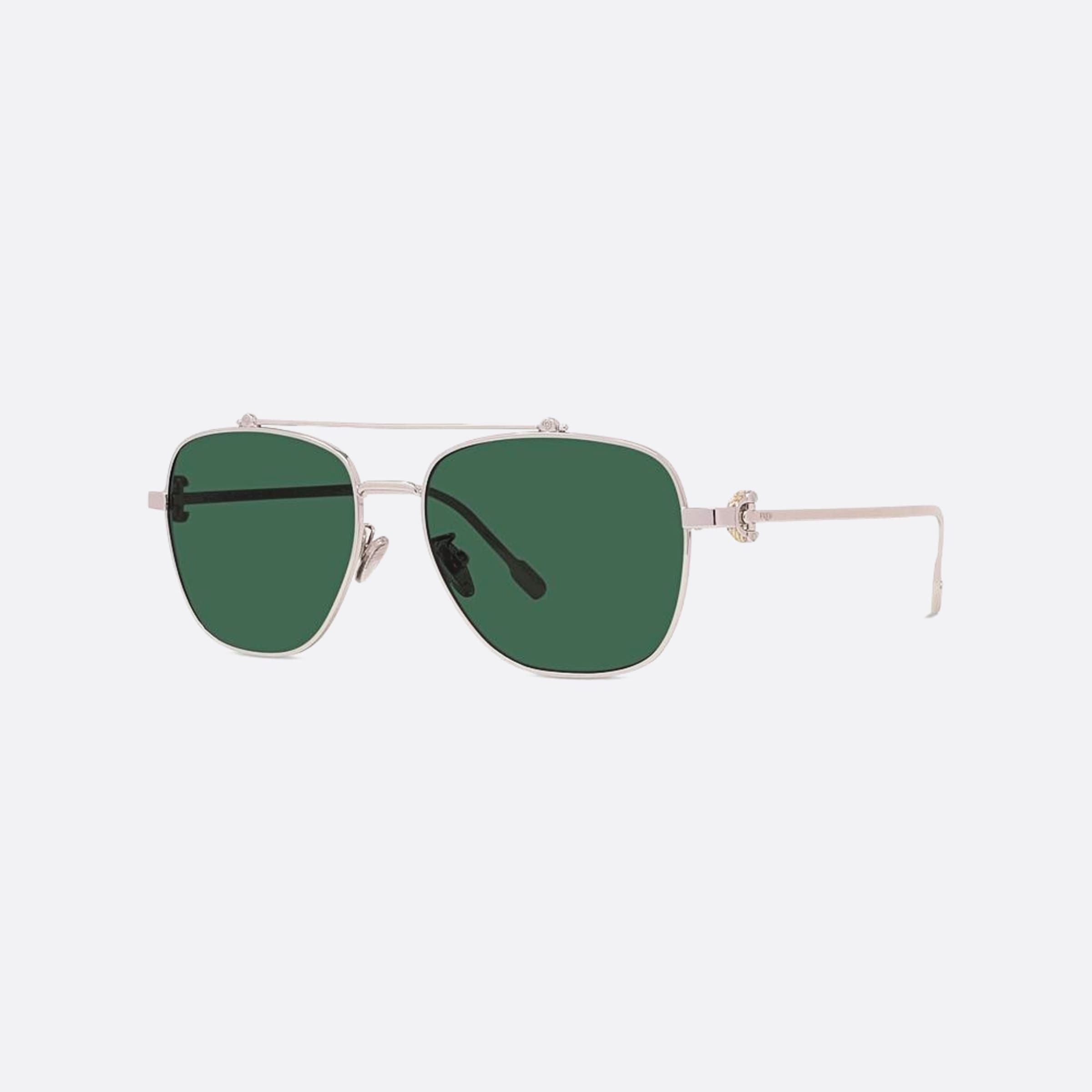 Fred 56mm Winch 16r Silver Squared Men Sunglasses - Side View