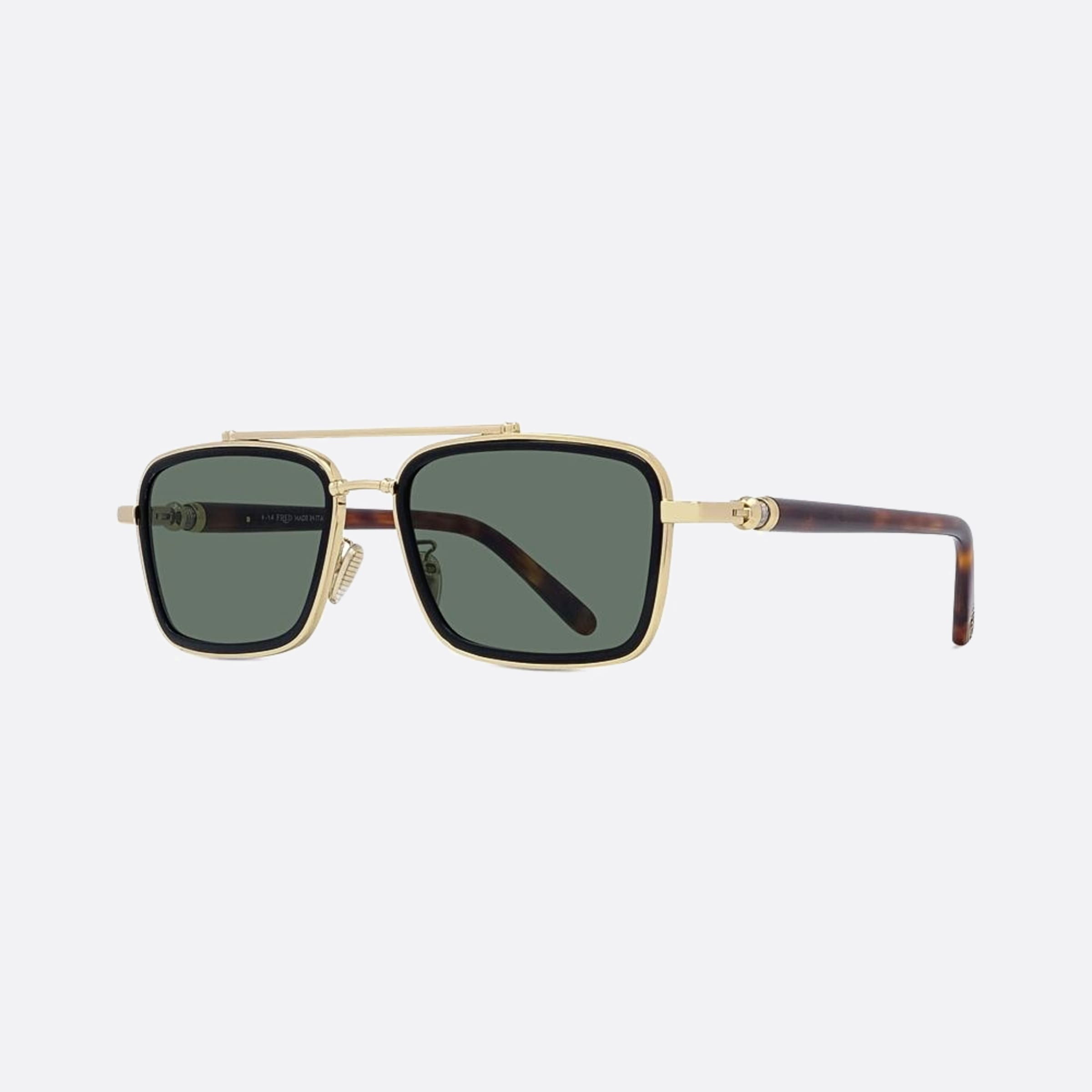 Fred 55mm Winch 30n Yellow Rectangle Men Sunglasses - Side View