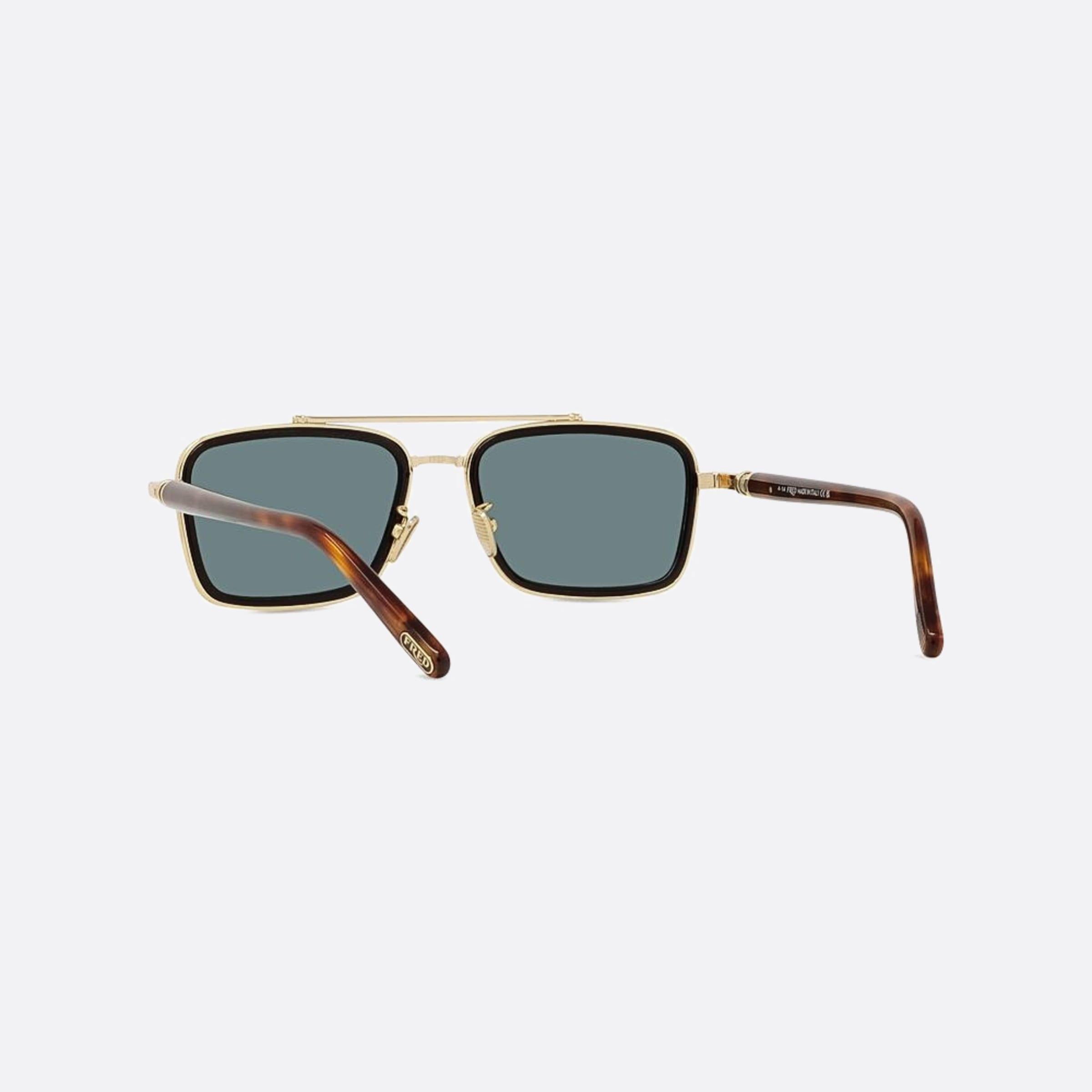 Fred 55mm Winch 30n Yellow Rectangle Men Sunglasses - Lifestyle Shot